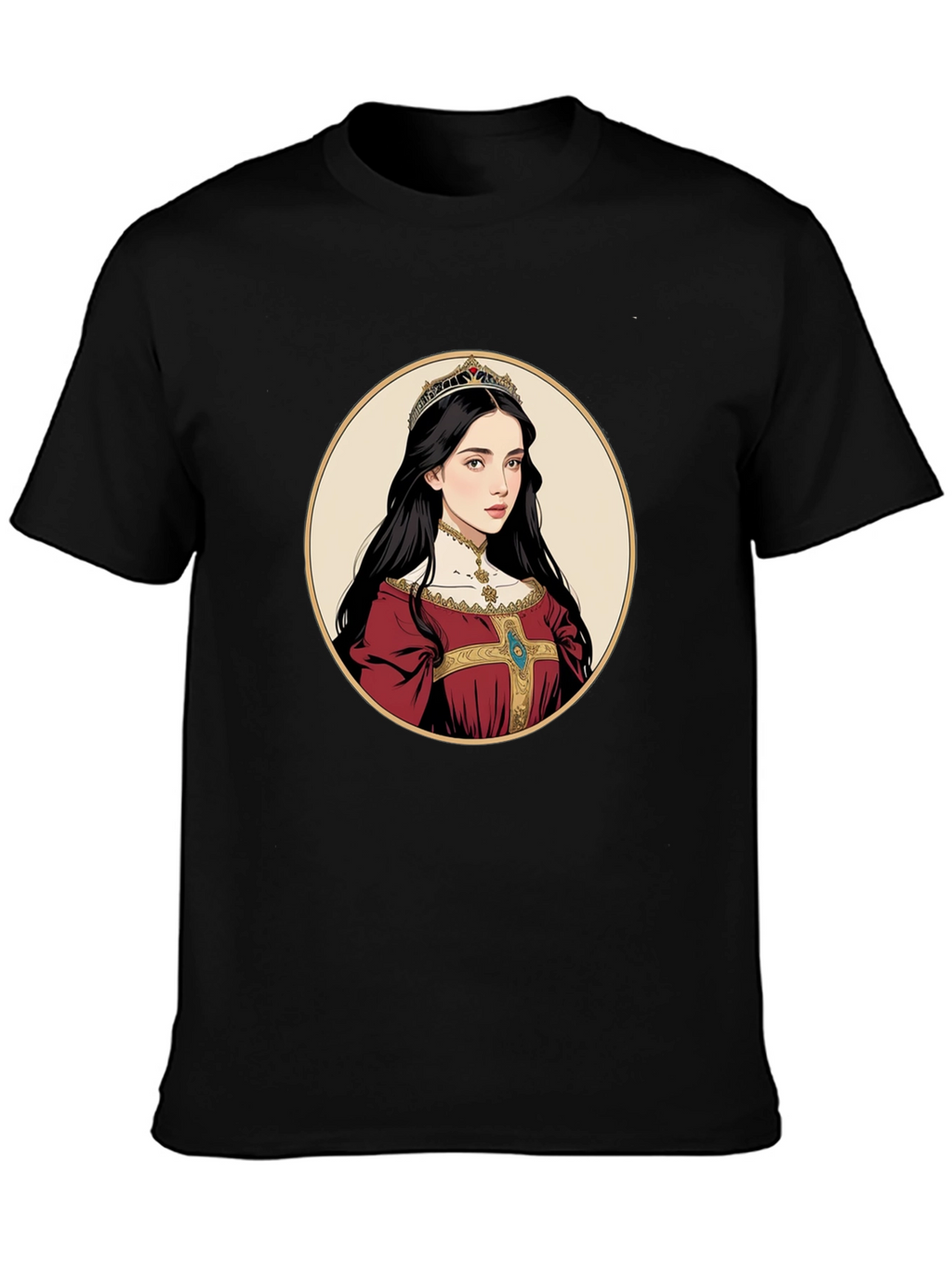 Queen Portrait Graphic Tee - Black