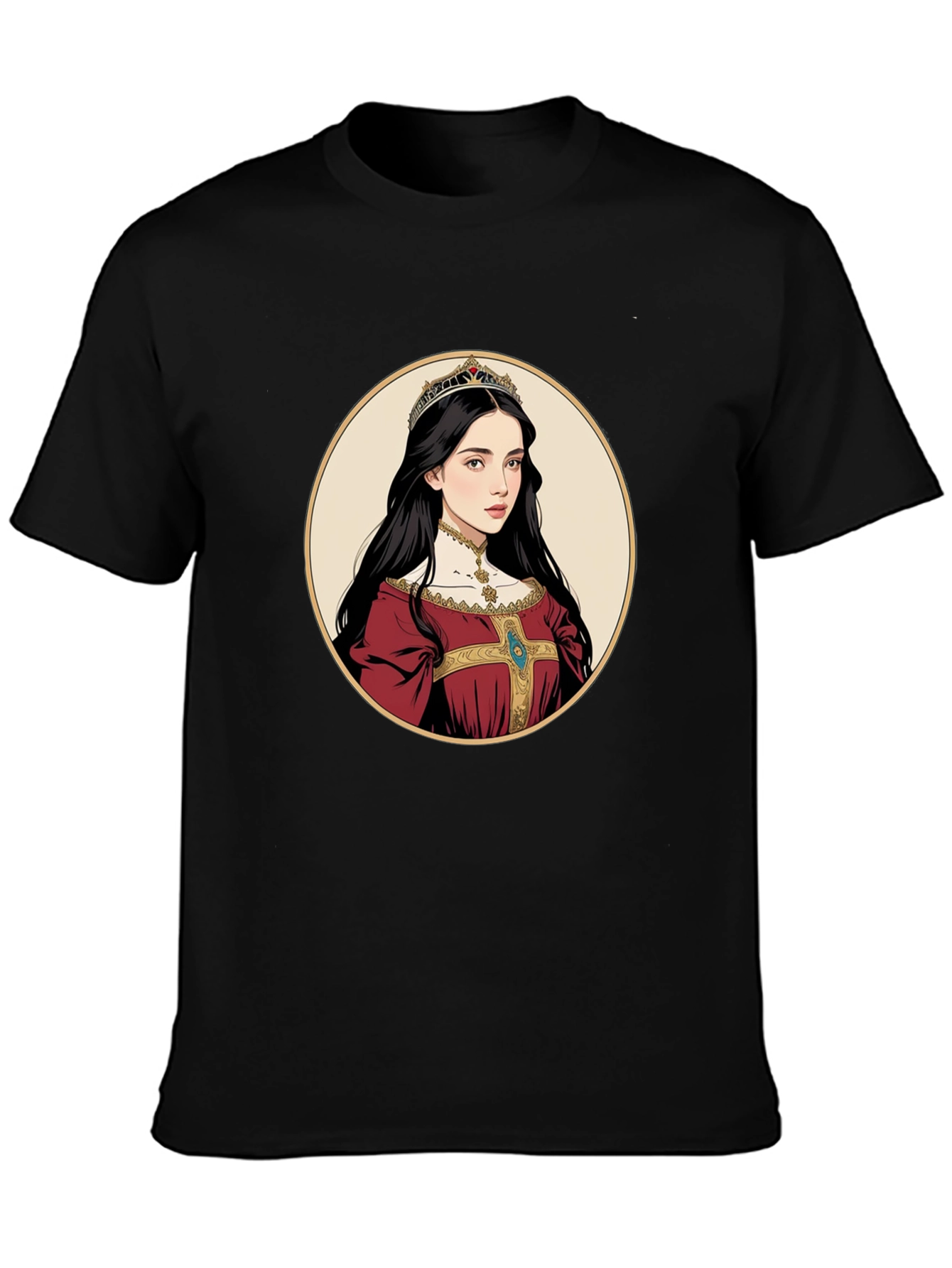 Queen Portrait Graphic Tee - Black