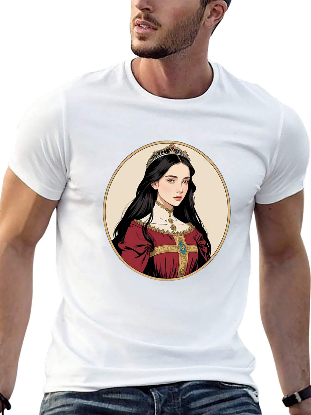 Queen Portrait Graphic Tee - Black
