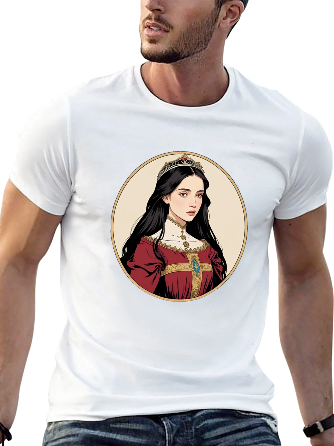 Queen Portrait Graphic Tee - Black
