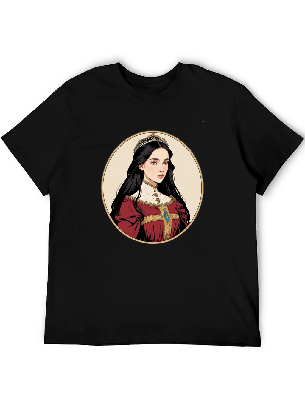 Queen Portrait Graphic Tee - Black