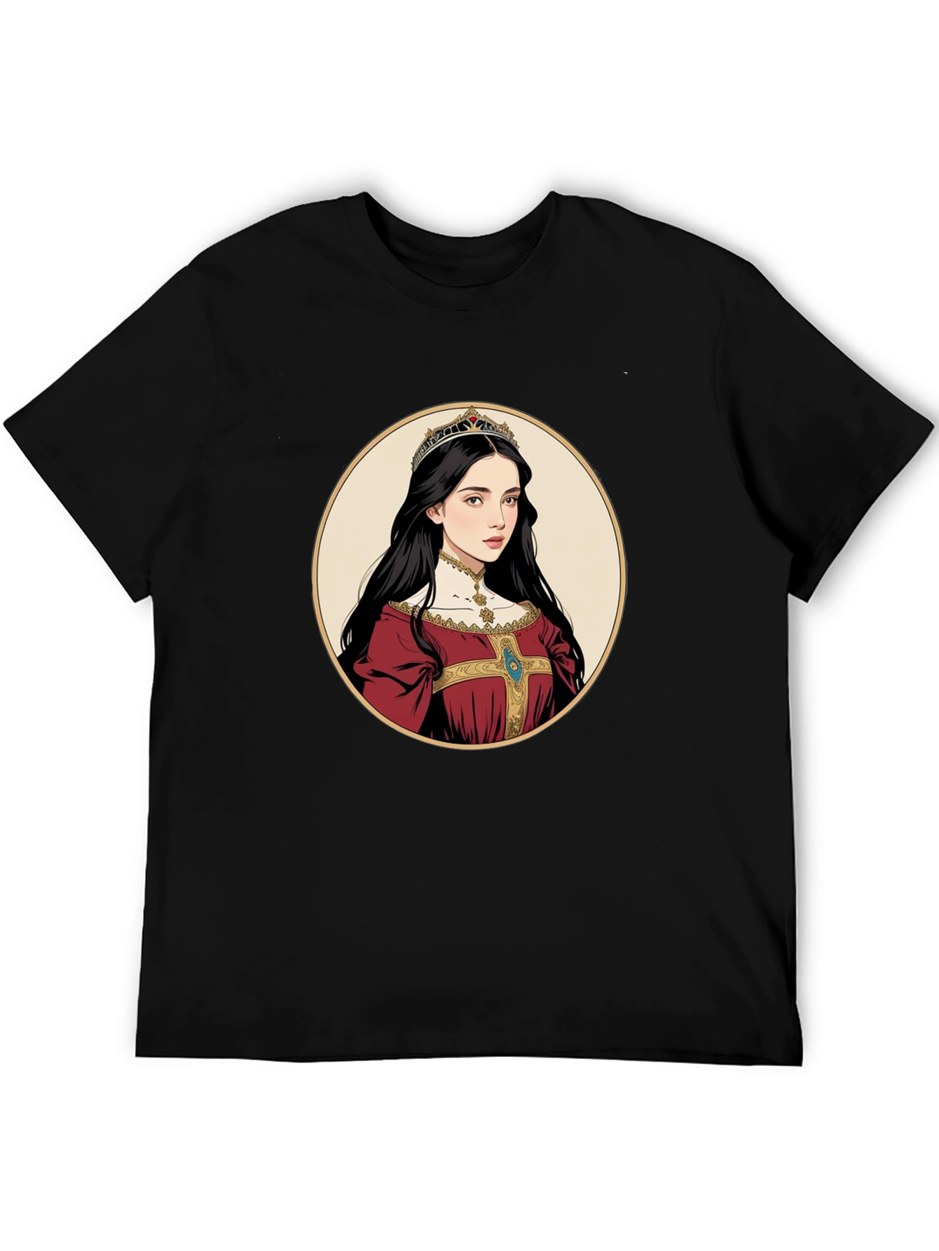 Queen Portrait Graphic Tee - Black
