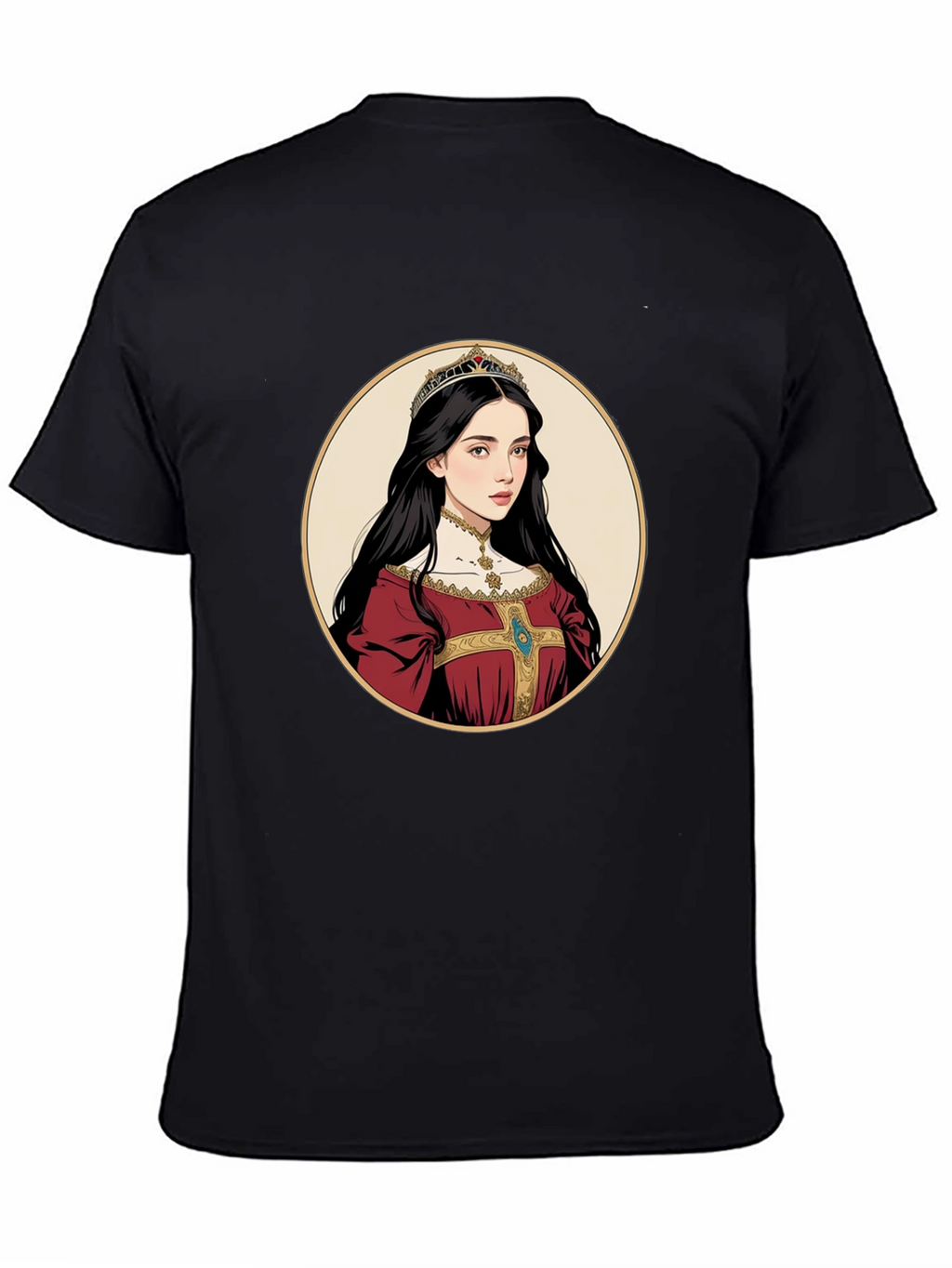 Queen Portrait Graphic Tee - Black