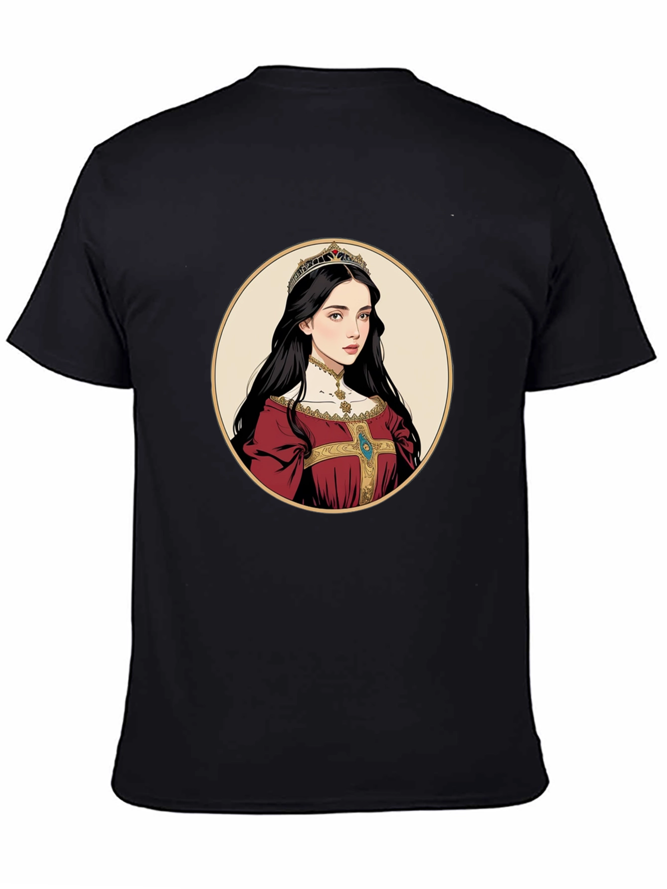 Queen Portrait Graphic Tee - Black