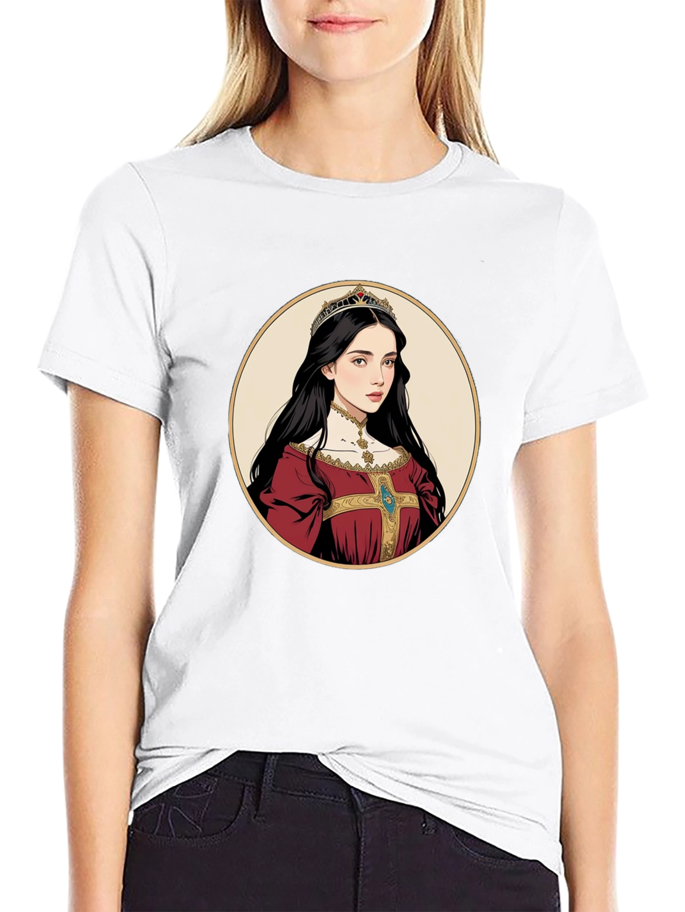 Queen Portrait Graphic Tee - Black