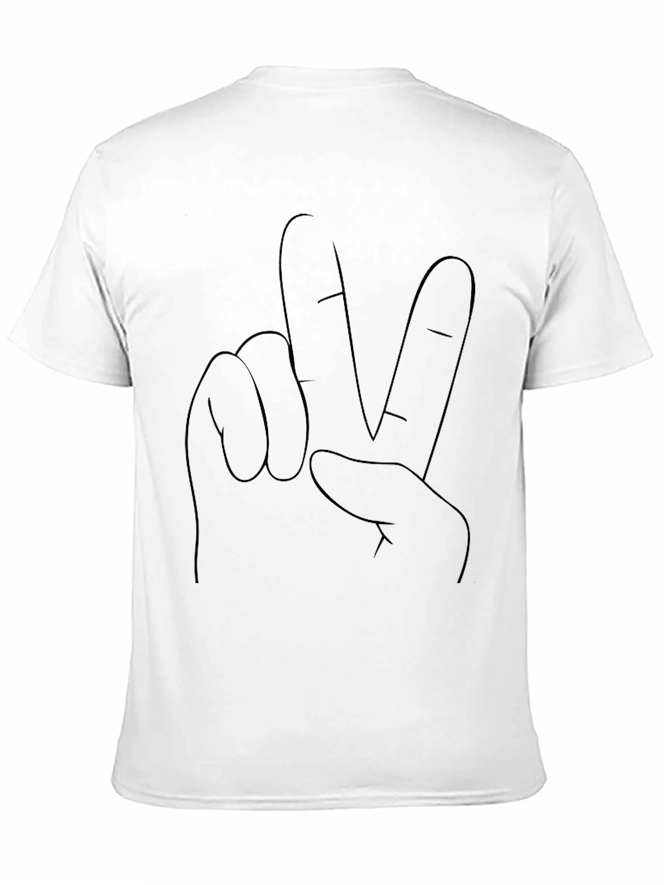Peace Sign Graphic Tee - Black