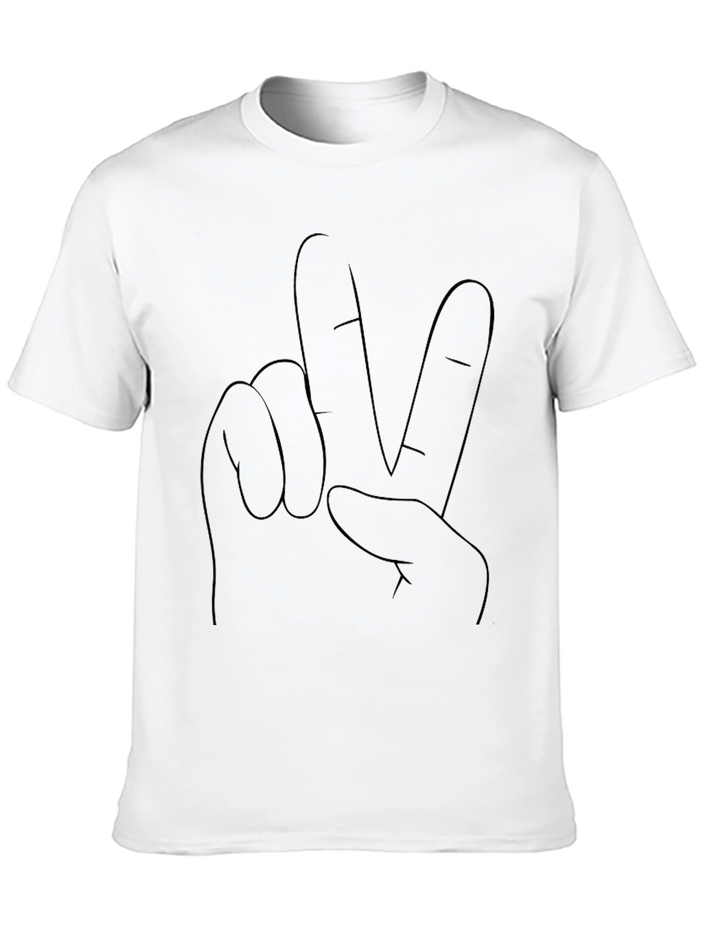 Peace Sign Graphic Tee - Black