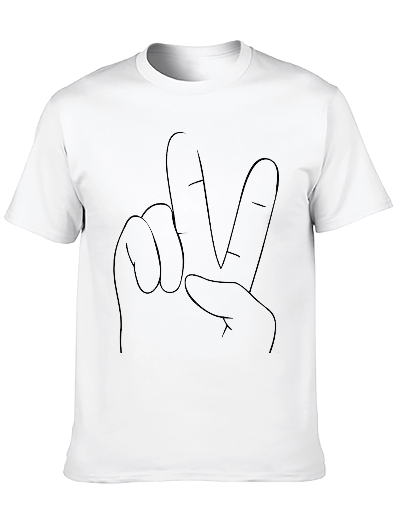 Peace Sign Graphic Tee - Black