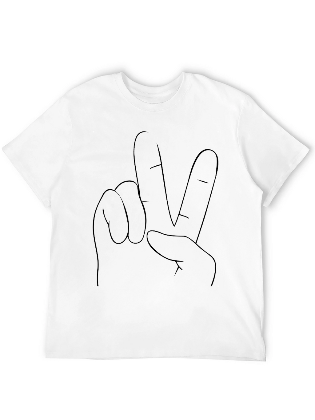 Peace Sign Graphic Tee - Black