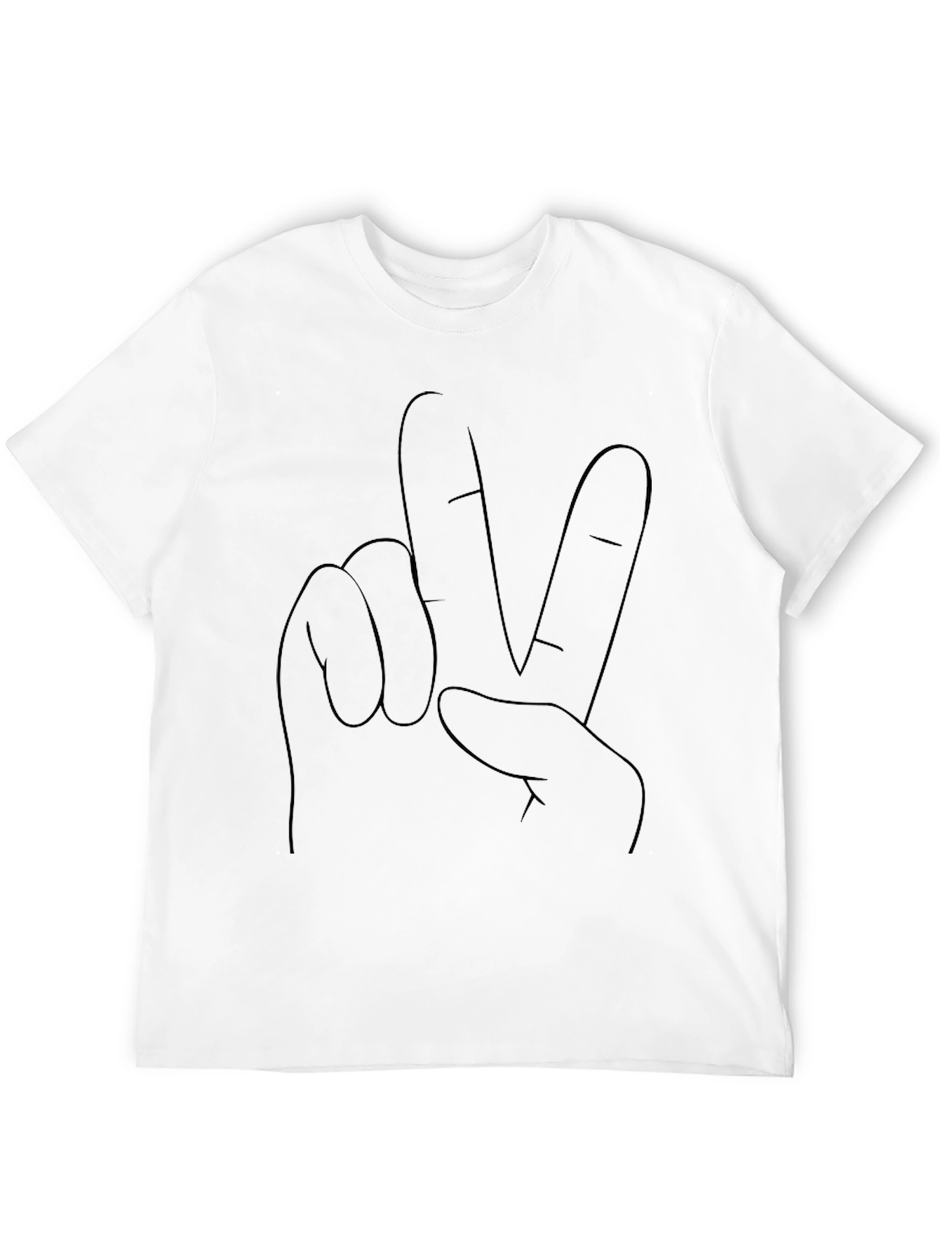 Peace Sign Graphic Tee - Black