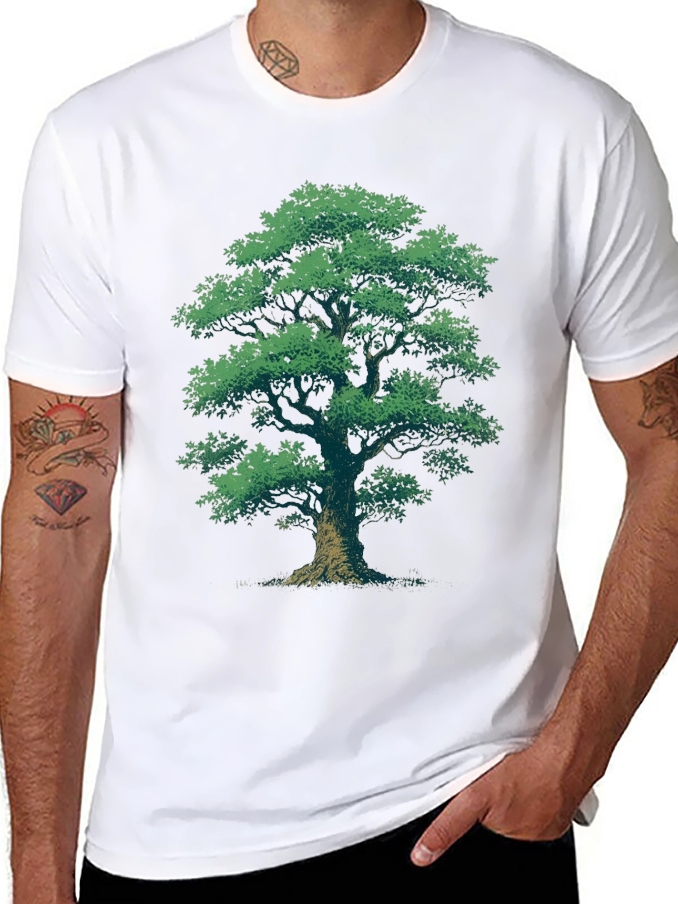 Pixel Art Tree T-Shirt - Nature Lovers Tee