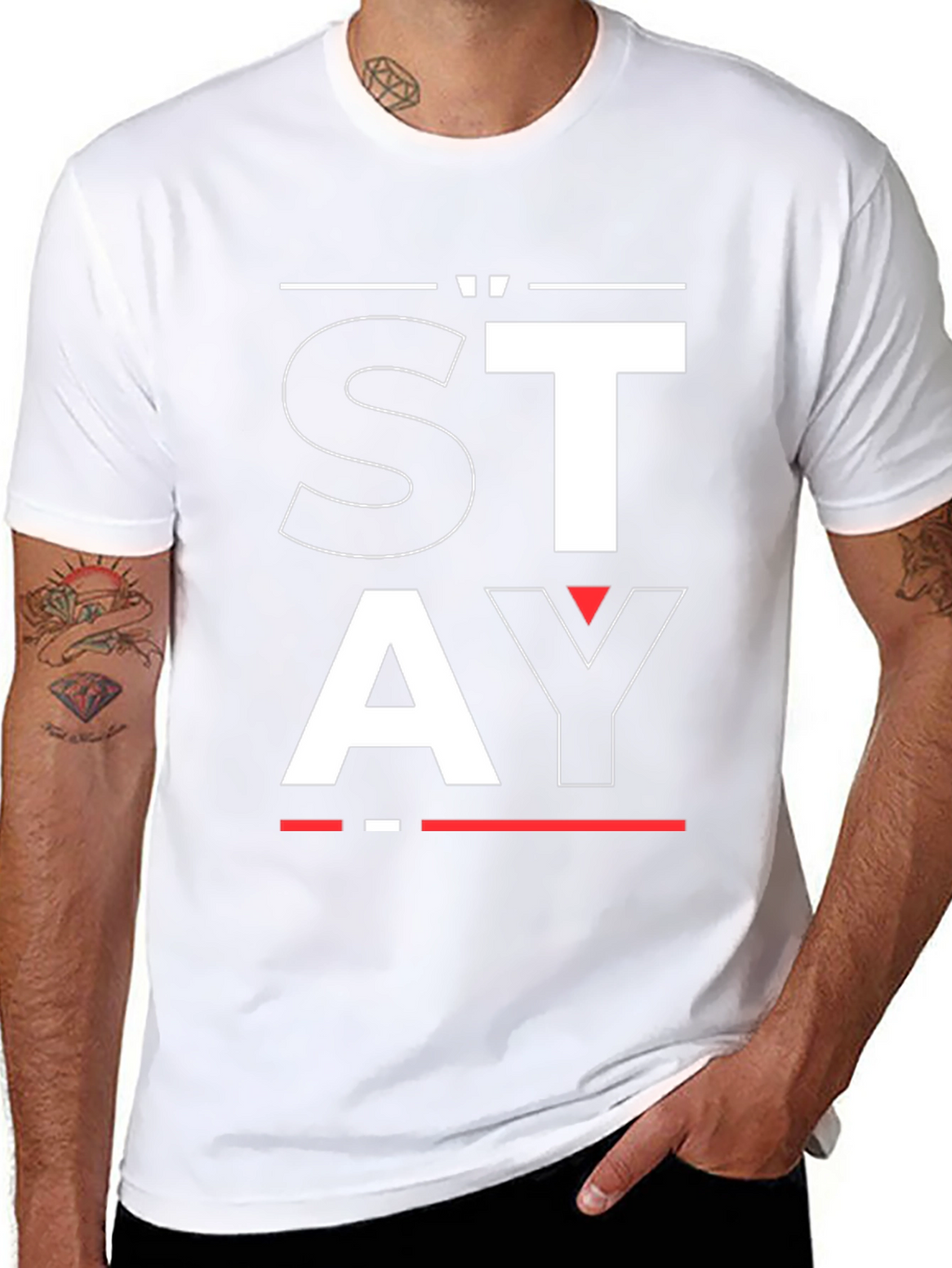 Stay Graphic Tee - Black Casual T-Shirt