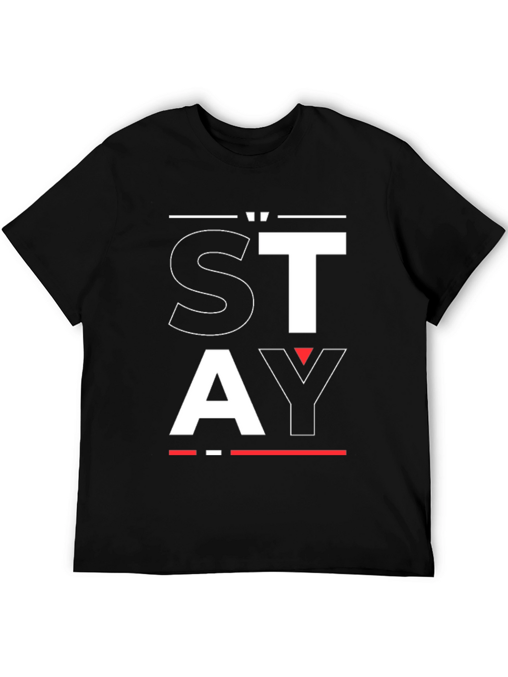 Stay Graphic Tee - Black Casual T-Shirt