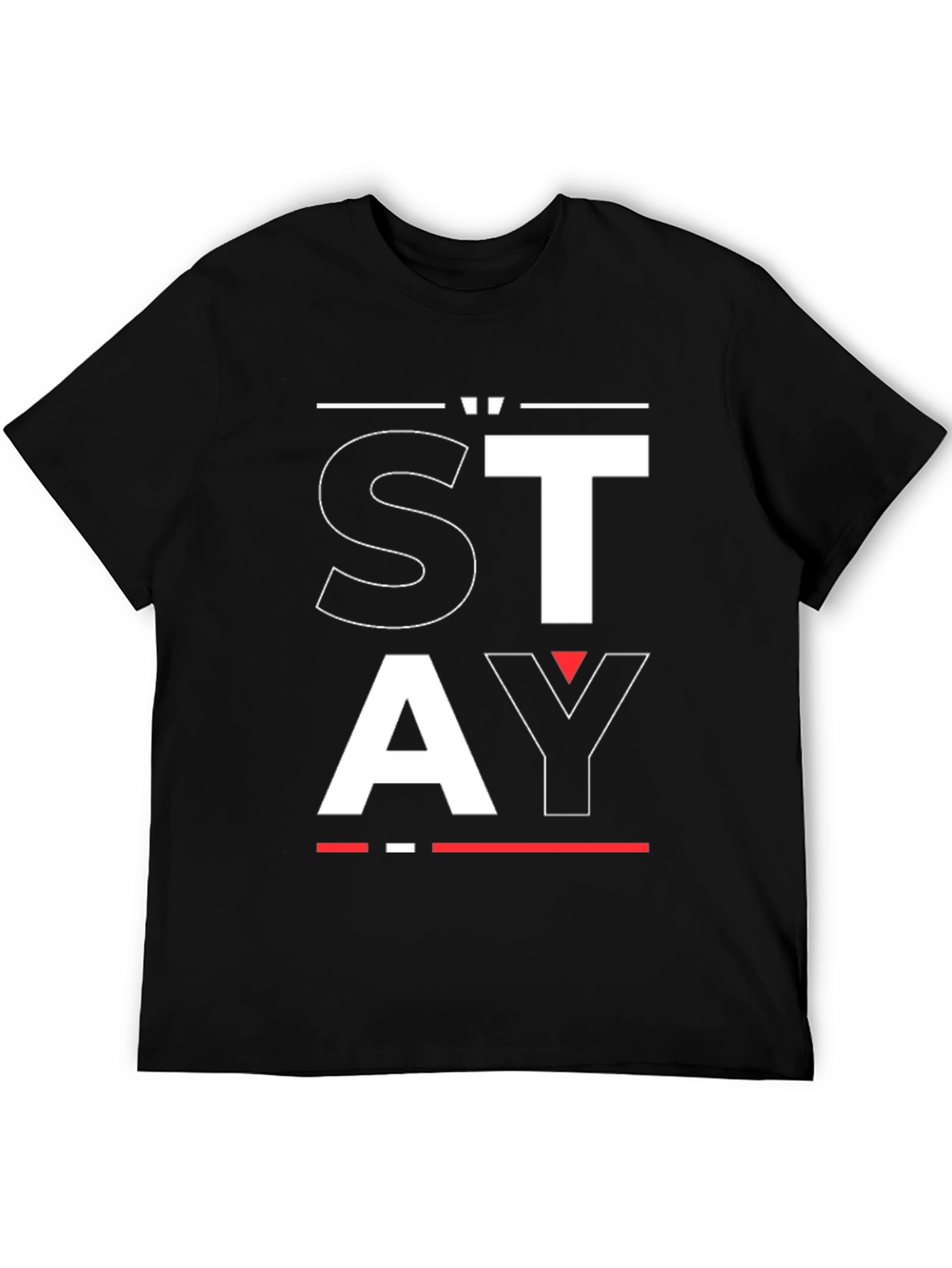 Stay Graphic Tee - Black Casual T-Shirt