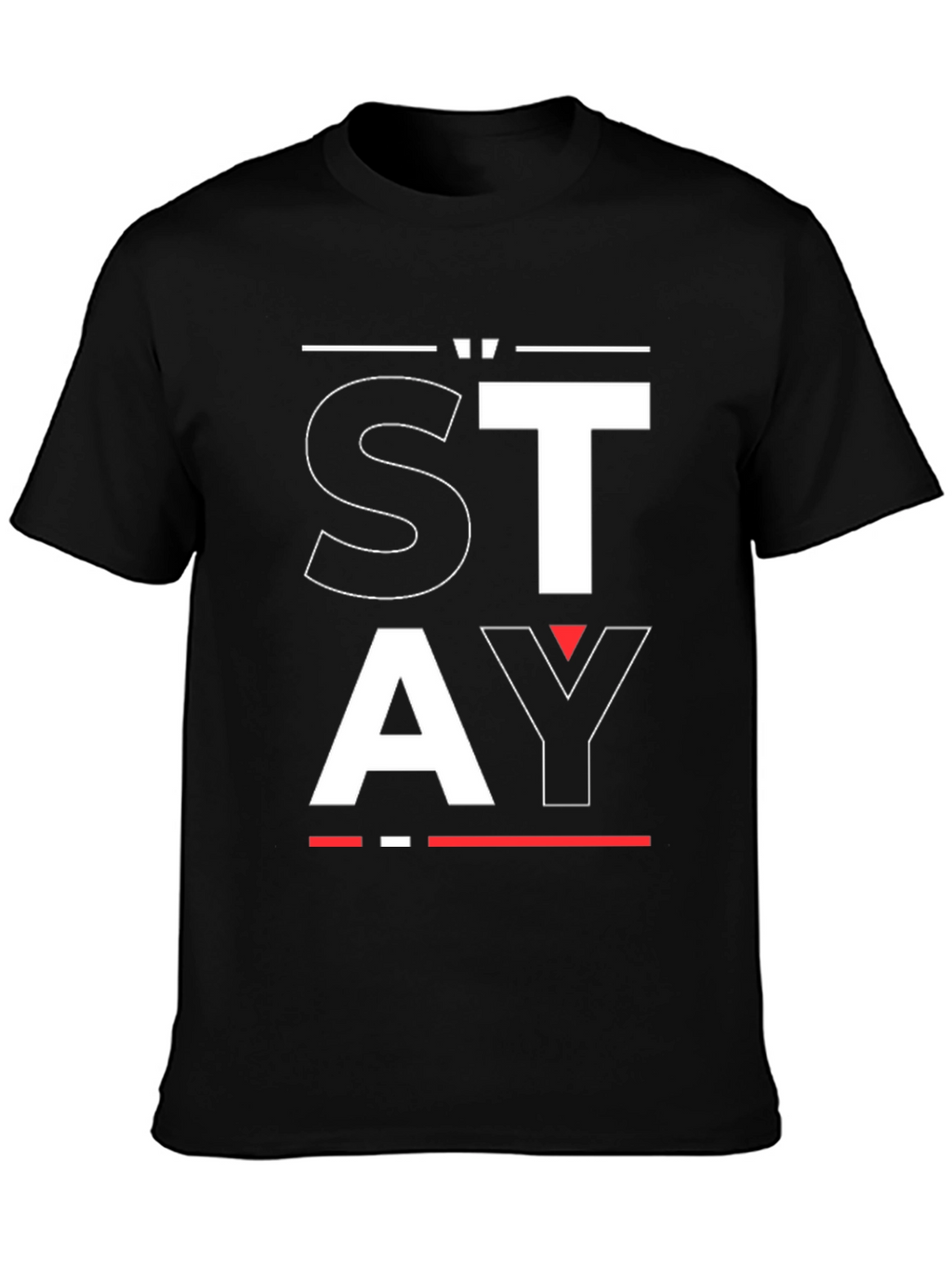 Stay Graphic Tee - Black Casual T-Shirt