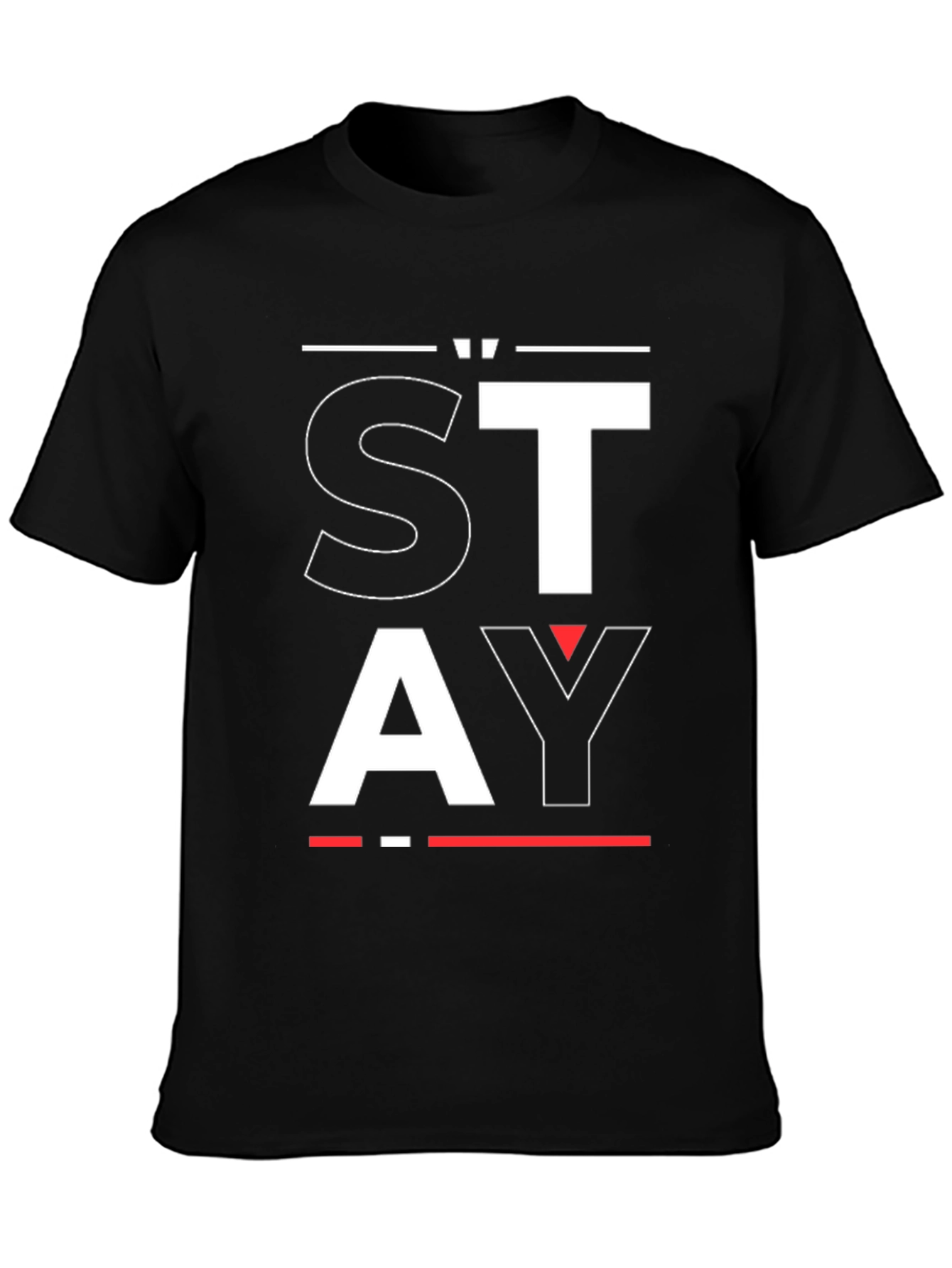 Stay Graphic Tee - Black Casual T-Shirt