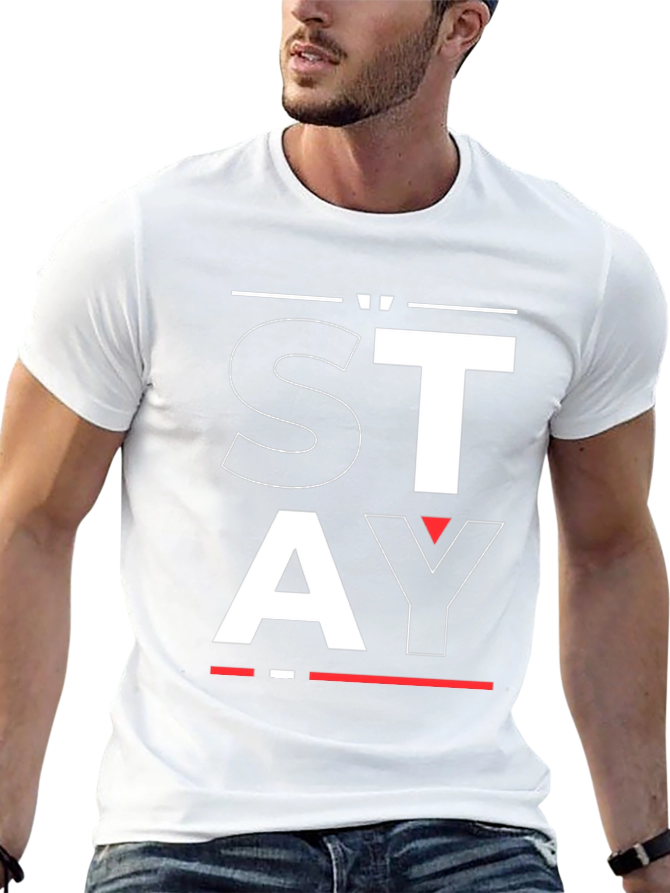 Stay Graphic Tee - Black Casual T-Shirt