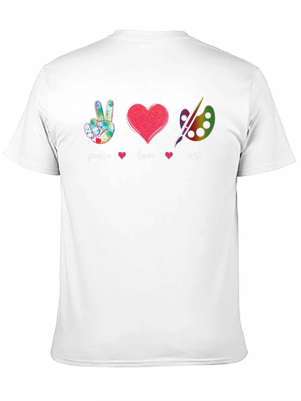 Peace Love Art T-Shirt - Black