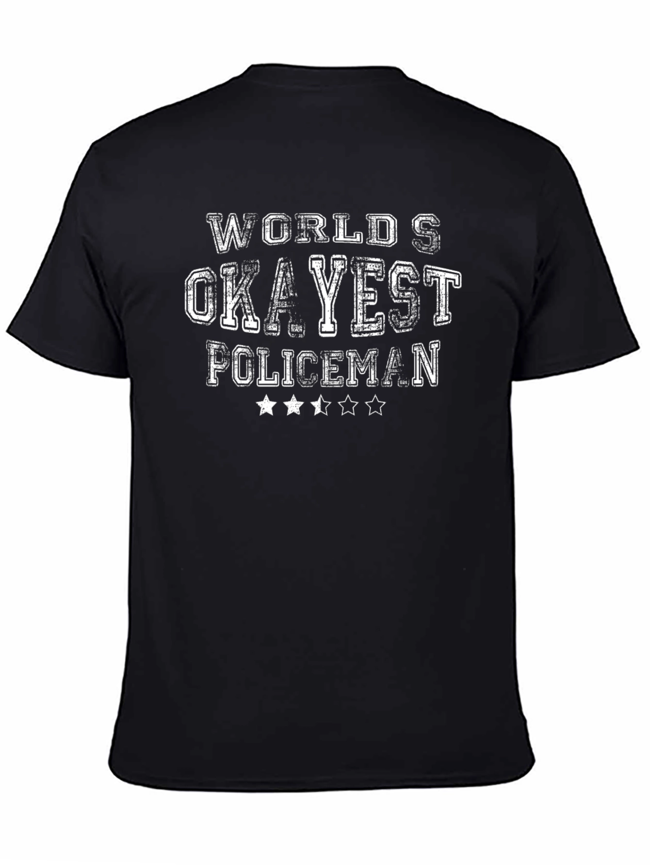 Worlds Okayest Policeman T-Shirt - Funny Graphic Tee