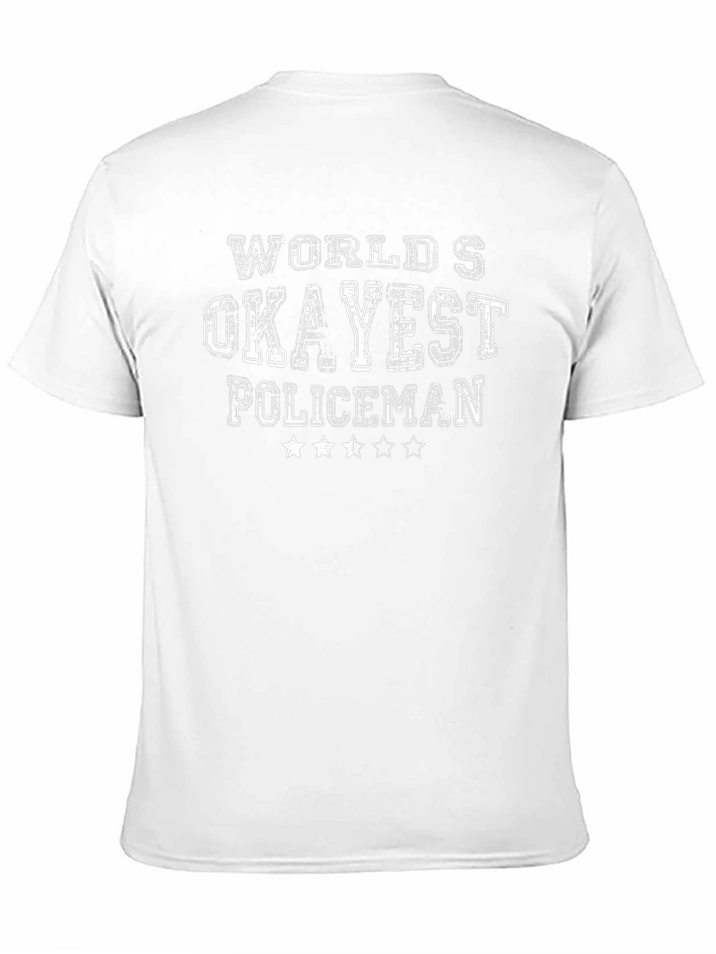 Worlds Okayest Policeman T-Shirt - Funny Graphic Tee