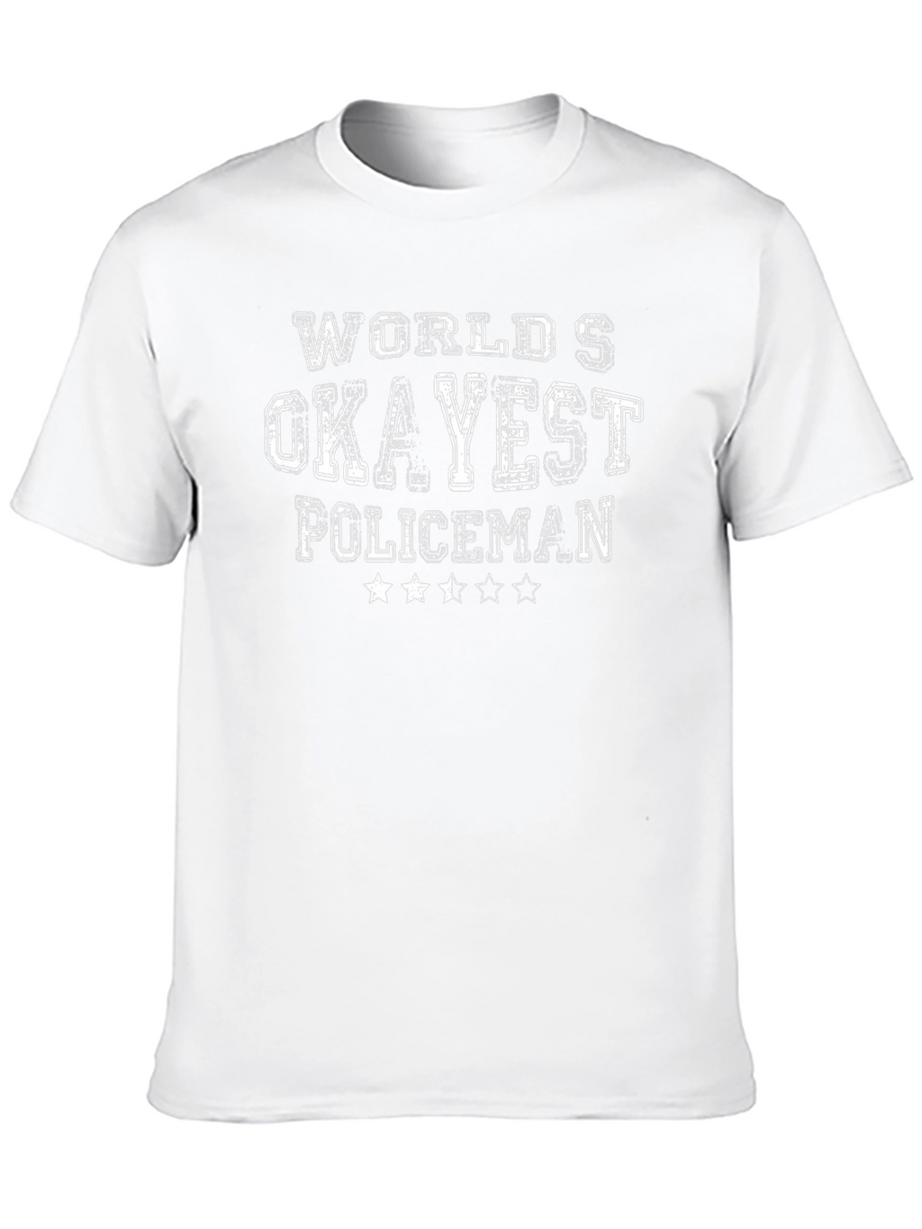Worlds Okayest Policeman T-Shirt - Funny Graphic Tee