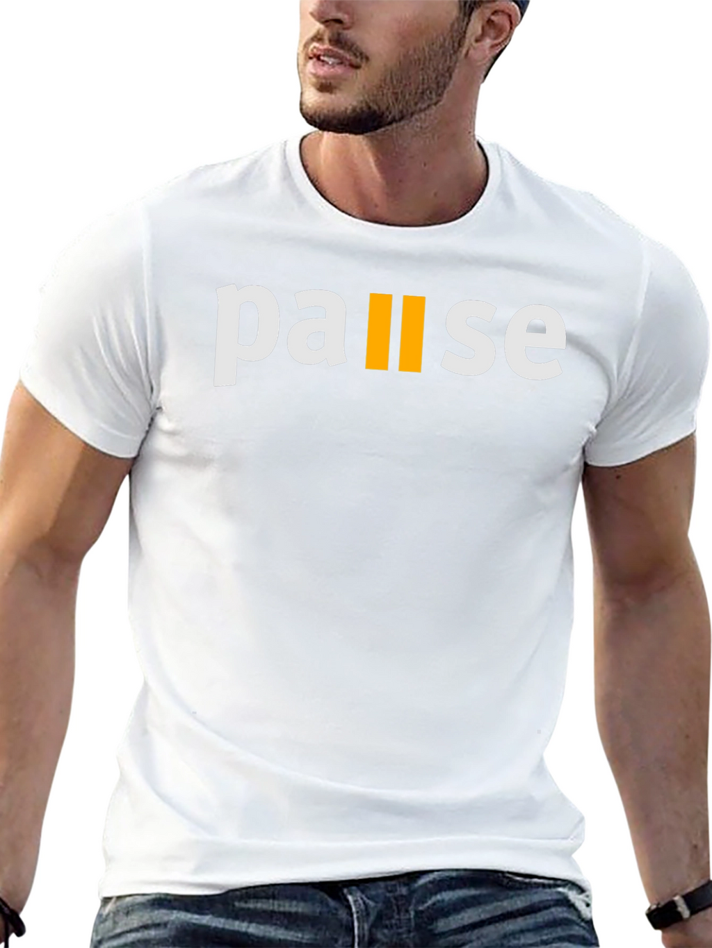 Pause Graphic T-Shirt - Casual Style
