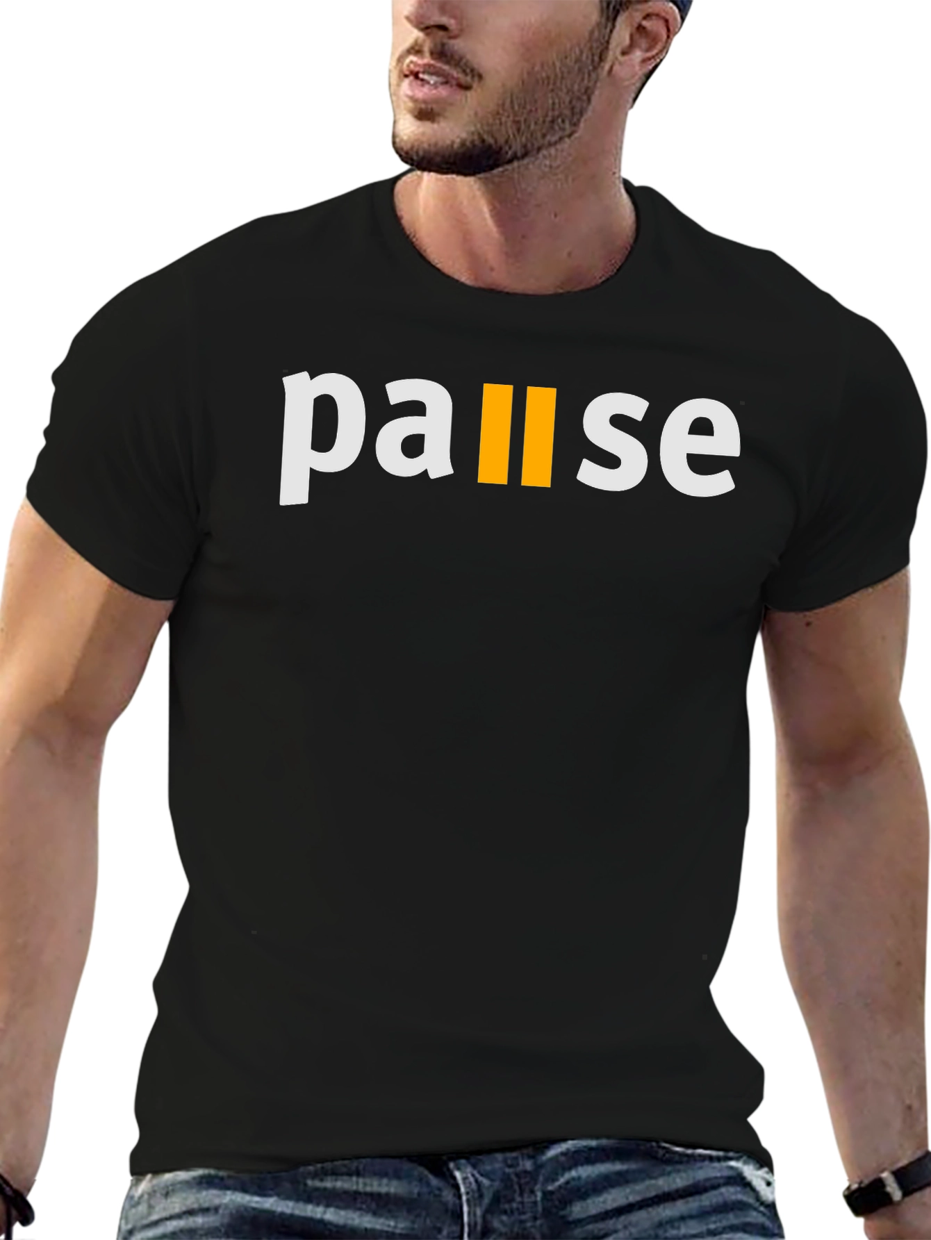 Pause Graphic T-Shirt - Casual Style