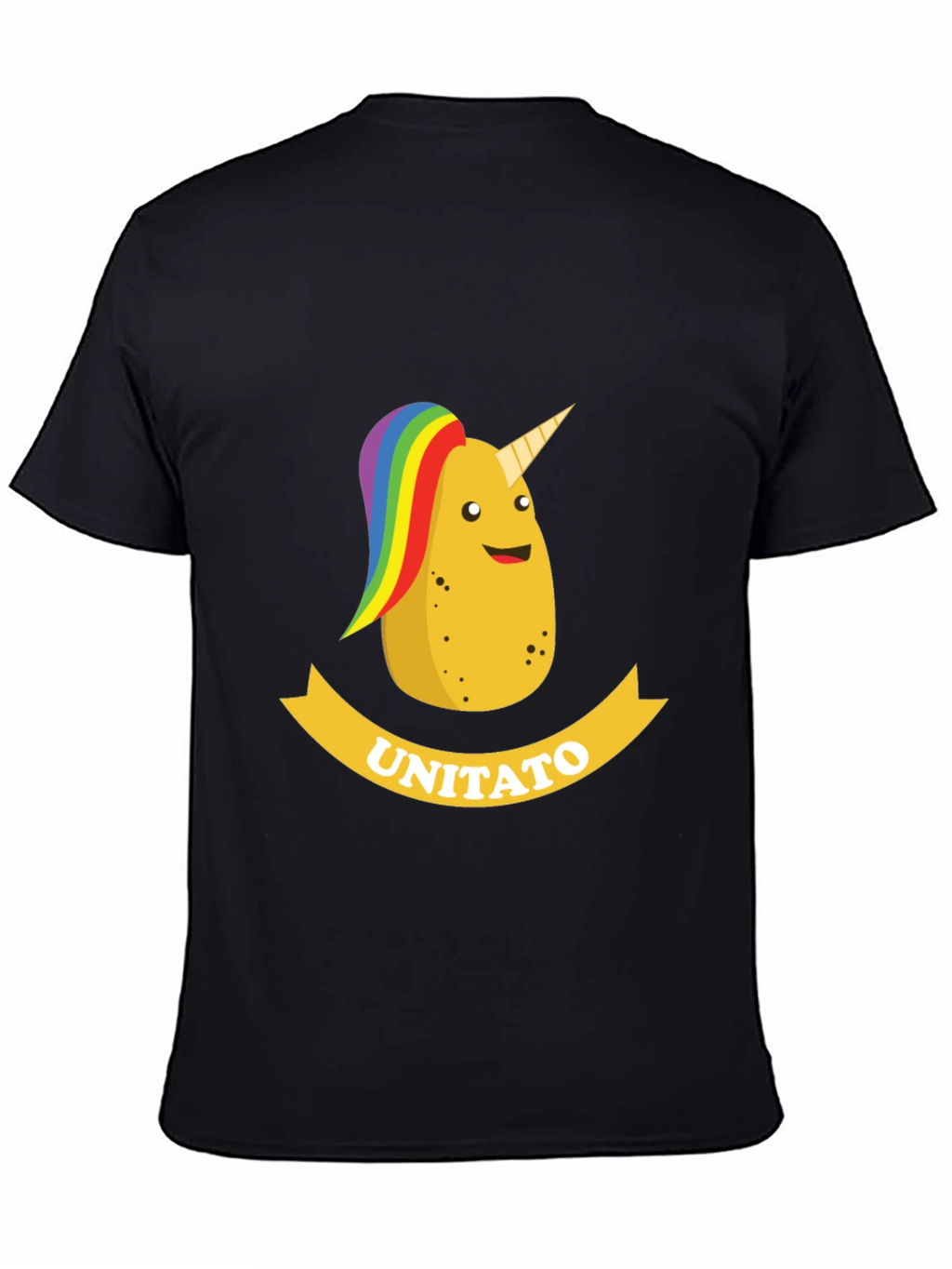 Unitato Potato Unicorn Black T-Shirt