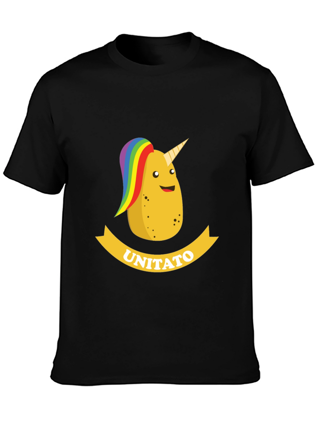 Unitato Potato Unicorn Black T-Shirt