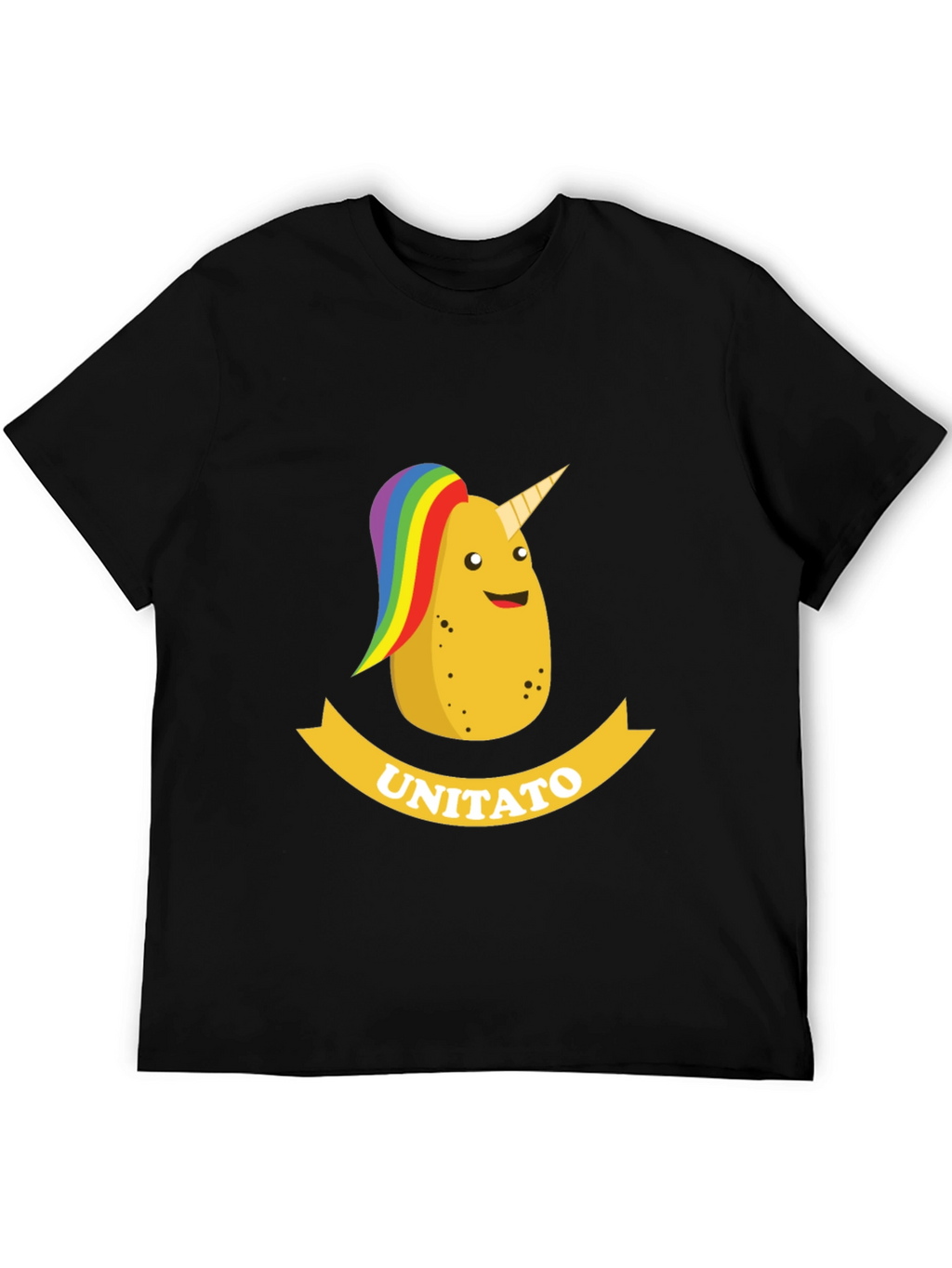 Unitato Potato Unicorn Black T-Shirt