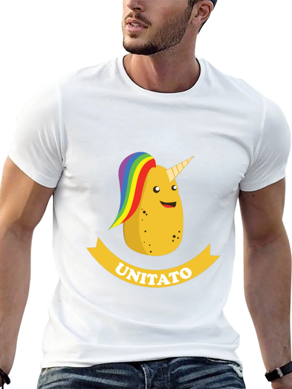 Unitato Potato Unicorn Black T-Shirt