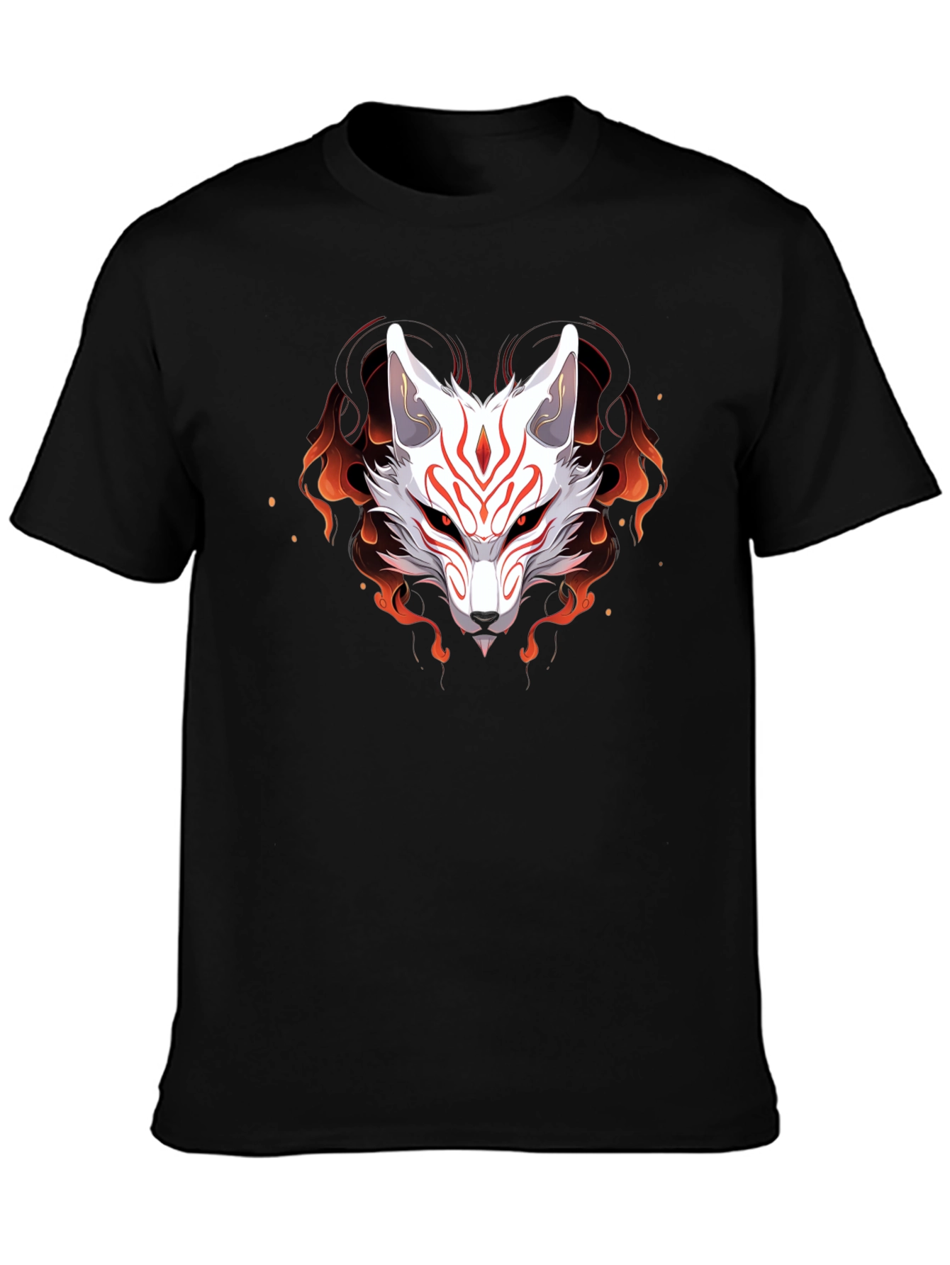Japanese Kitsune Fox T-Shirt - Anime Style