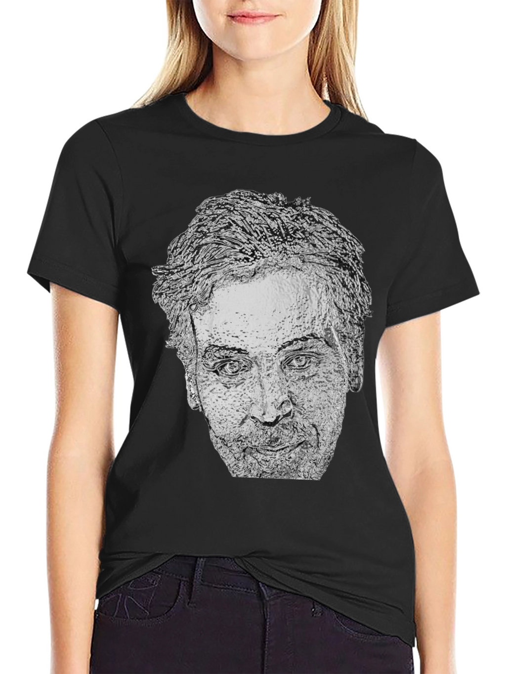 Nicolas Cage Graphic Tee - Black T-Shirt