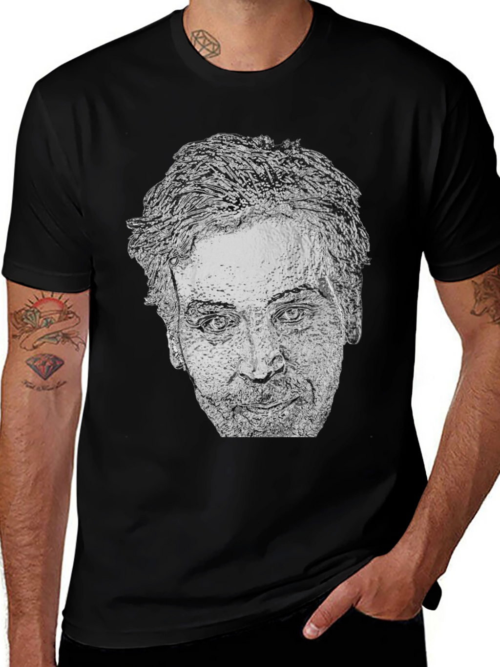 Nicolas Cage Graphic Tee - Black T-Shirt