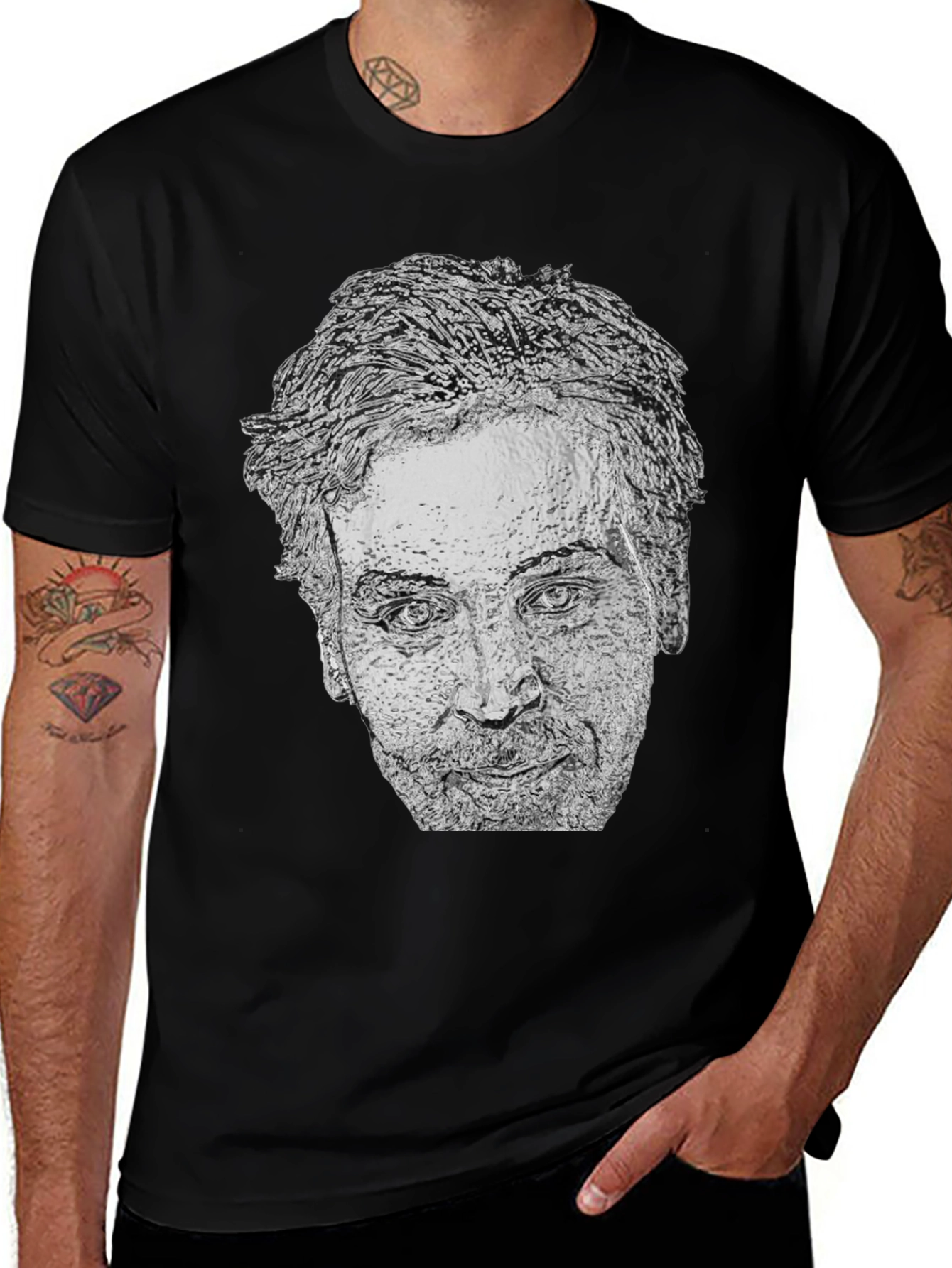 Nicolas Cage Graphic Tee - Black T-Shirt