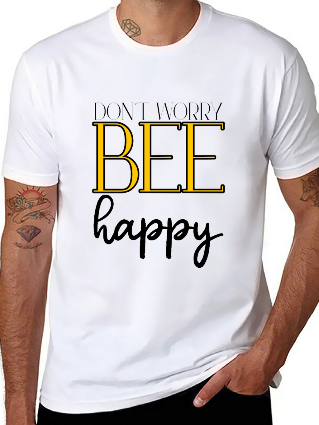 Dont Worry Bee Happy Graphic T-Shirt