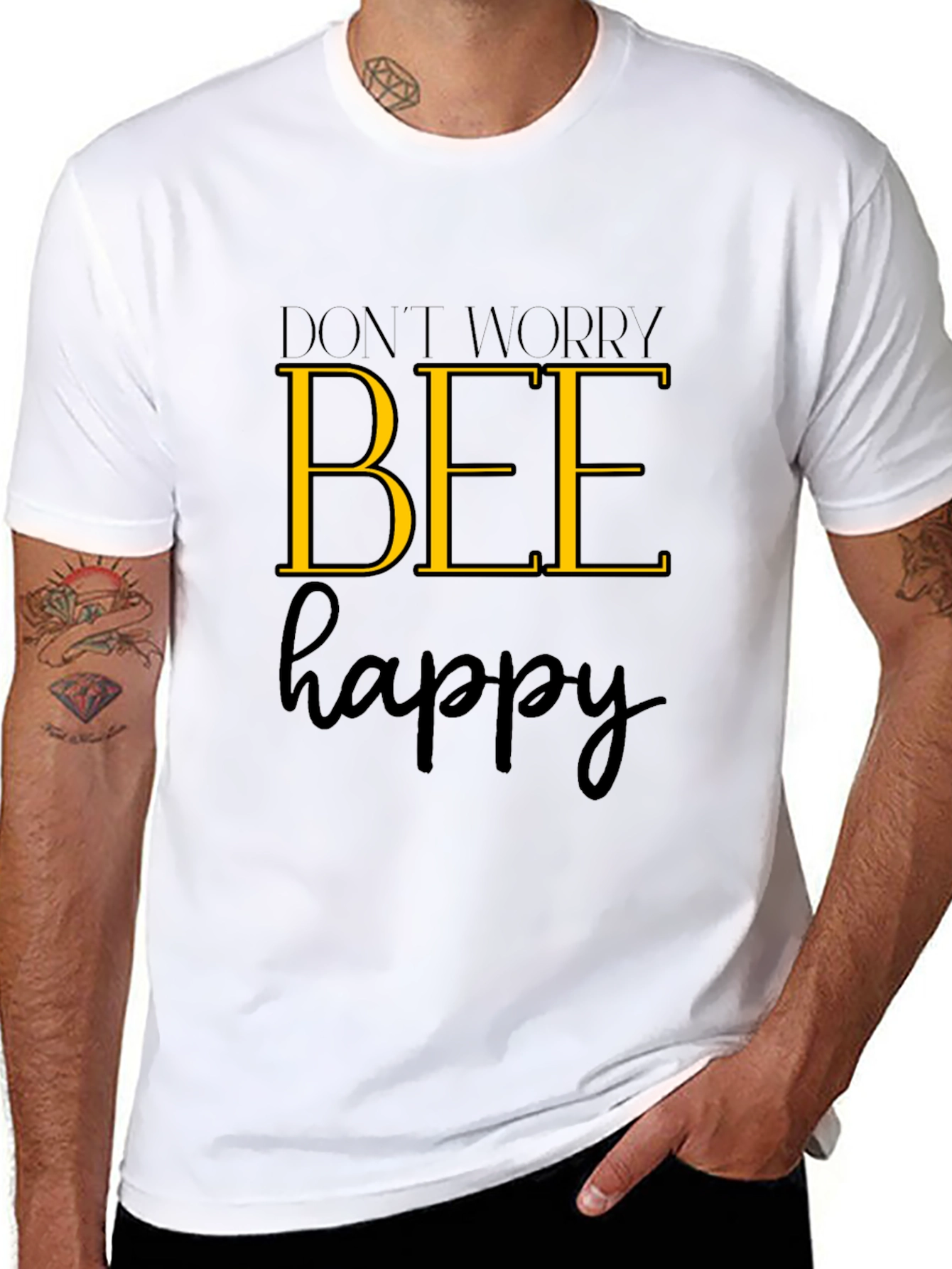 Dont Worry Bee Happy Graphic T-Shirt