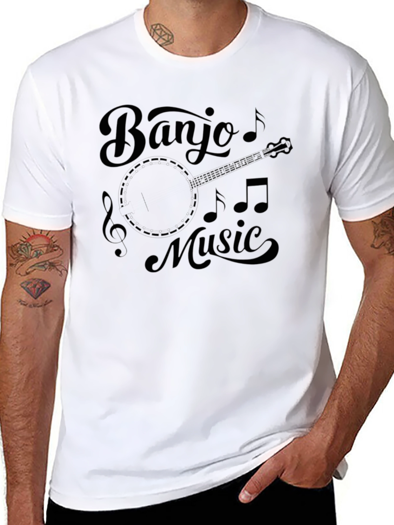Banjo Music Black Graphic Tee - Unisex