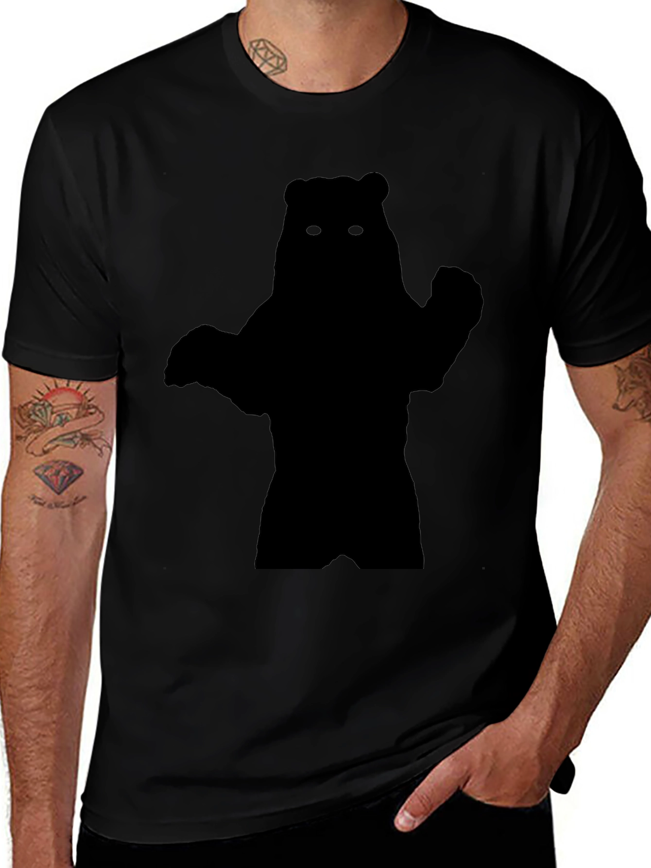 Ewok Silhouette Black T-Shirt