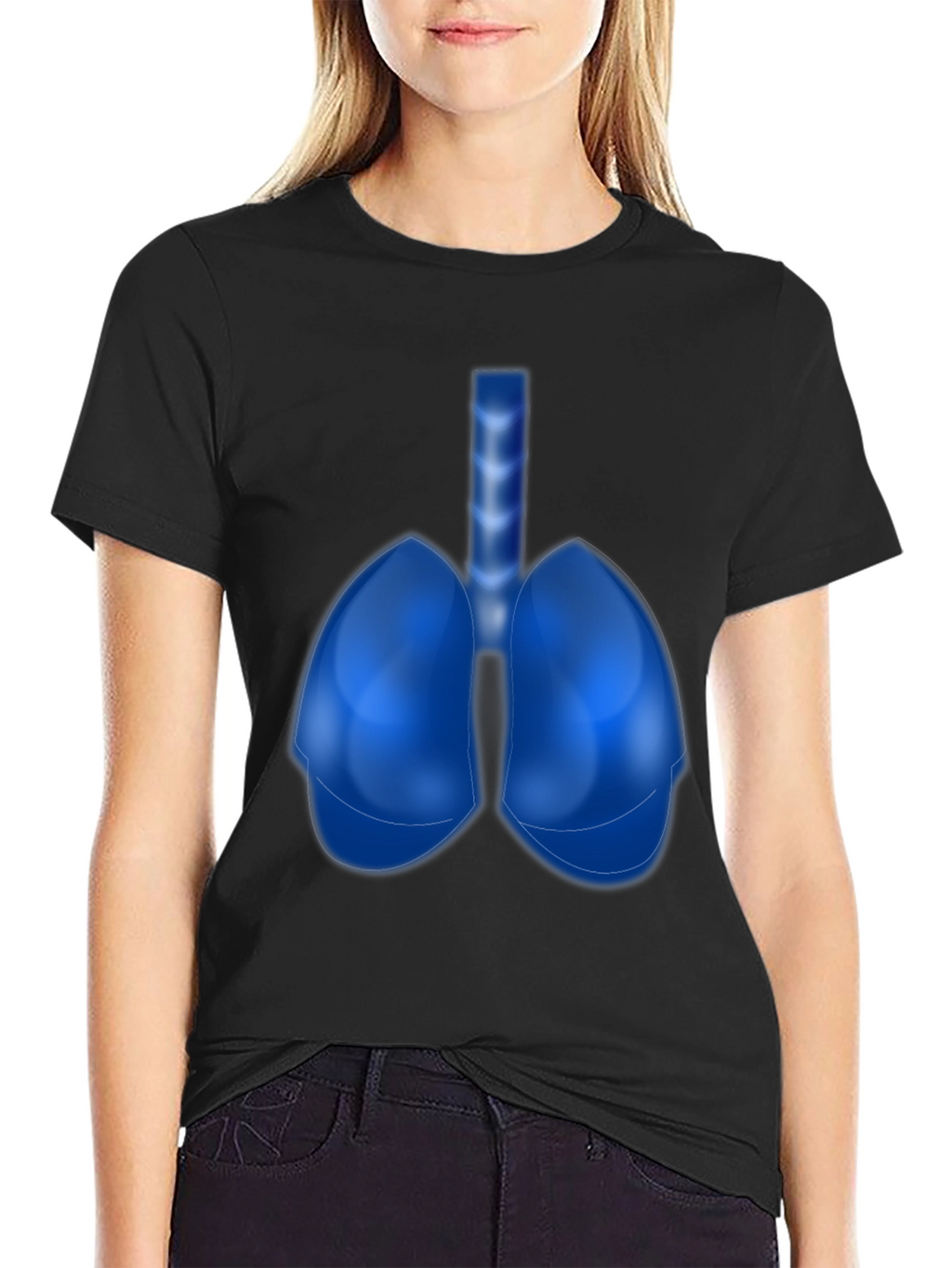Anatomical Lungs Graphic Tee - Unique Design!