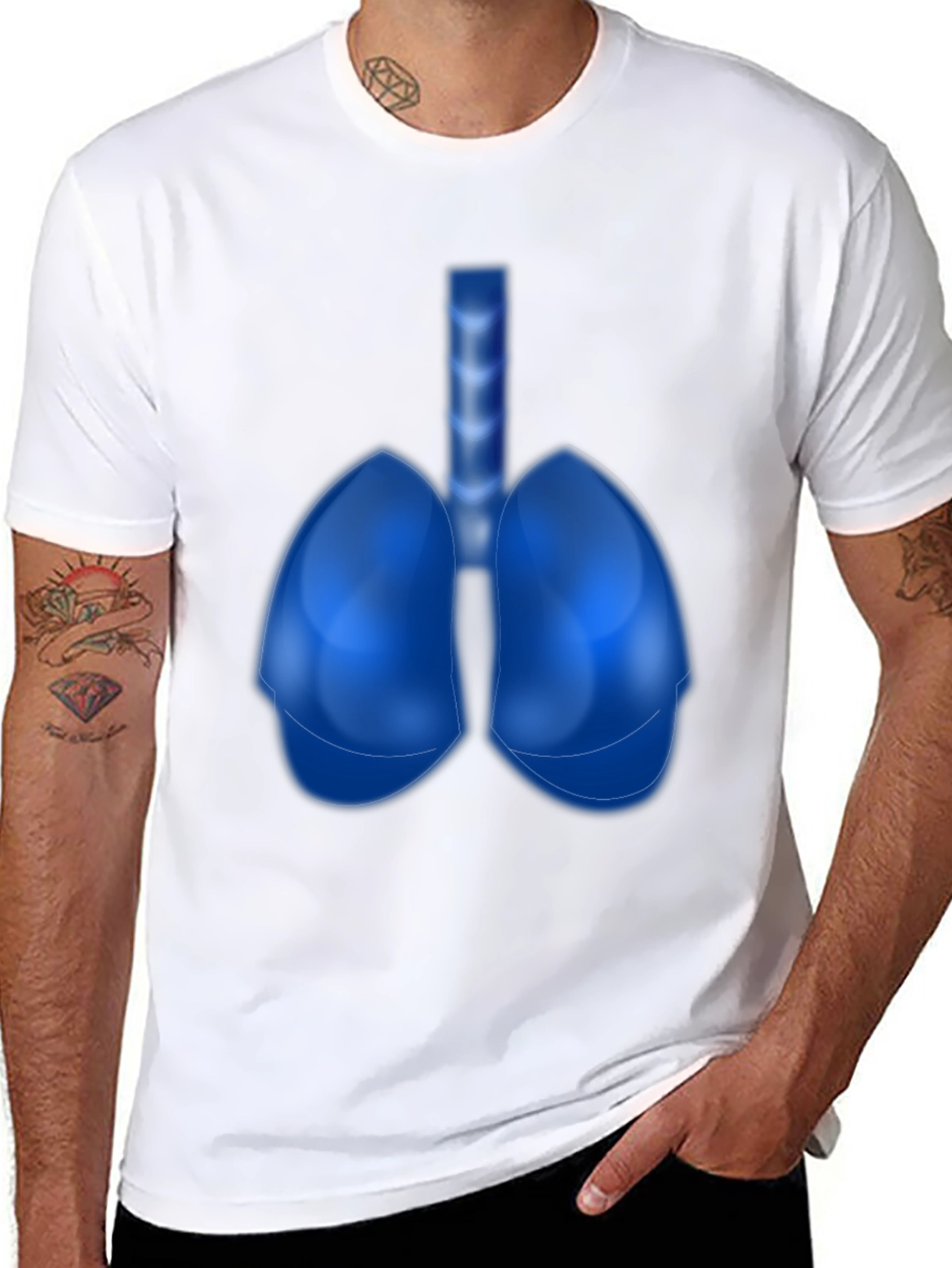 Anatomical Lungs Graphic Tee - Unique Design!