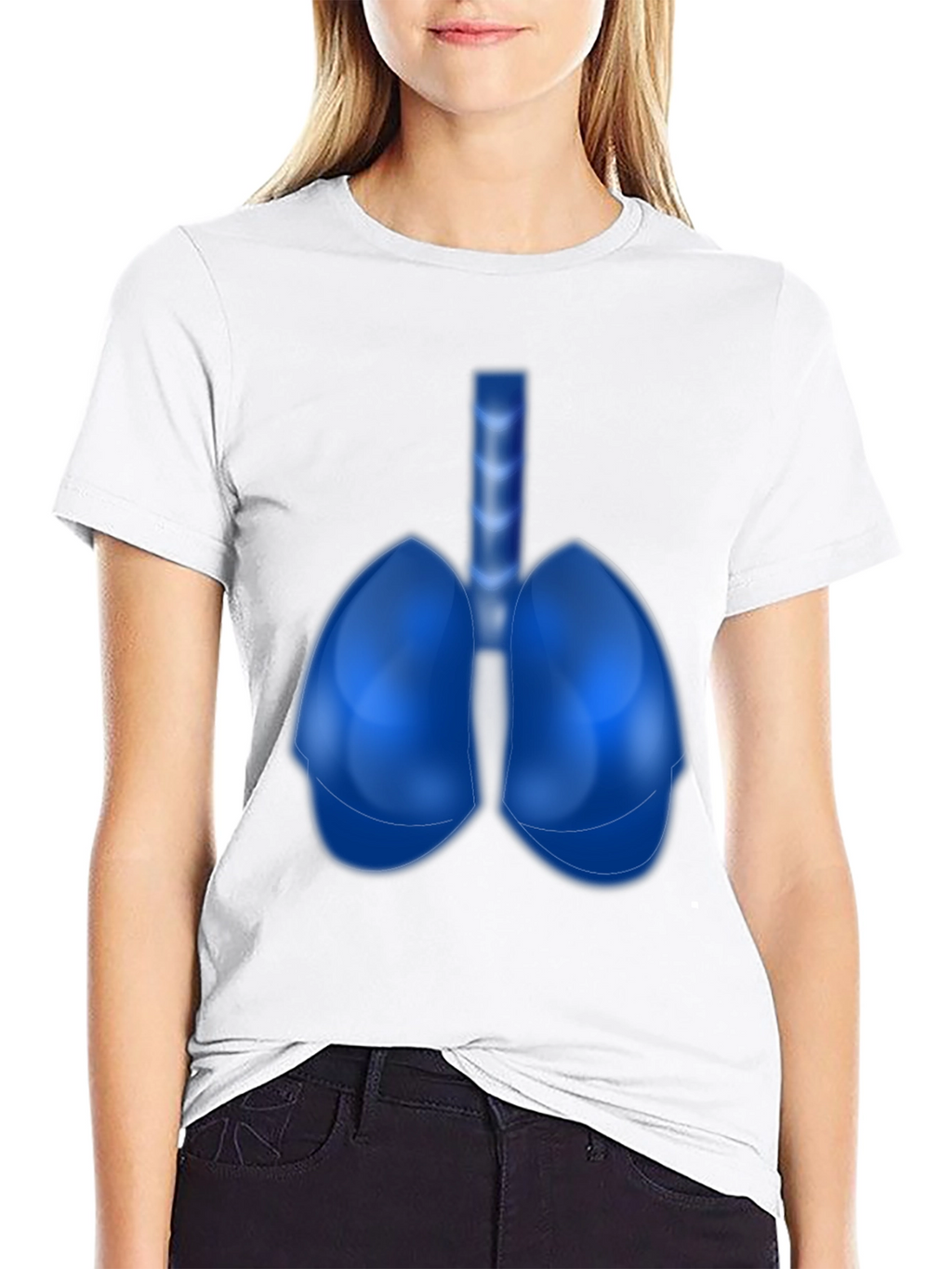 Anatomical Lungs Graphic Tee - Unique Design!