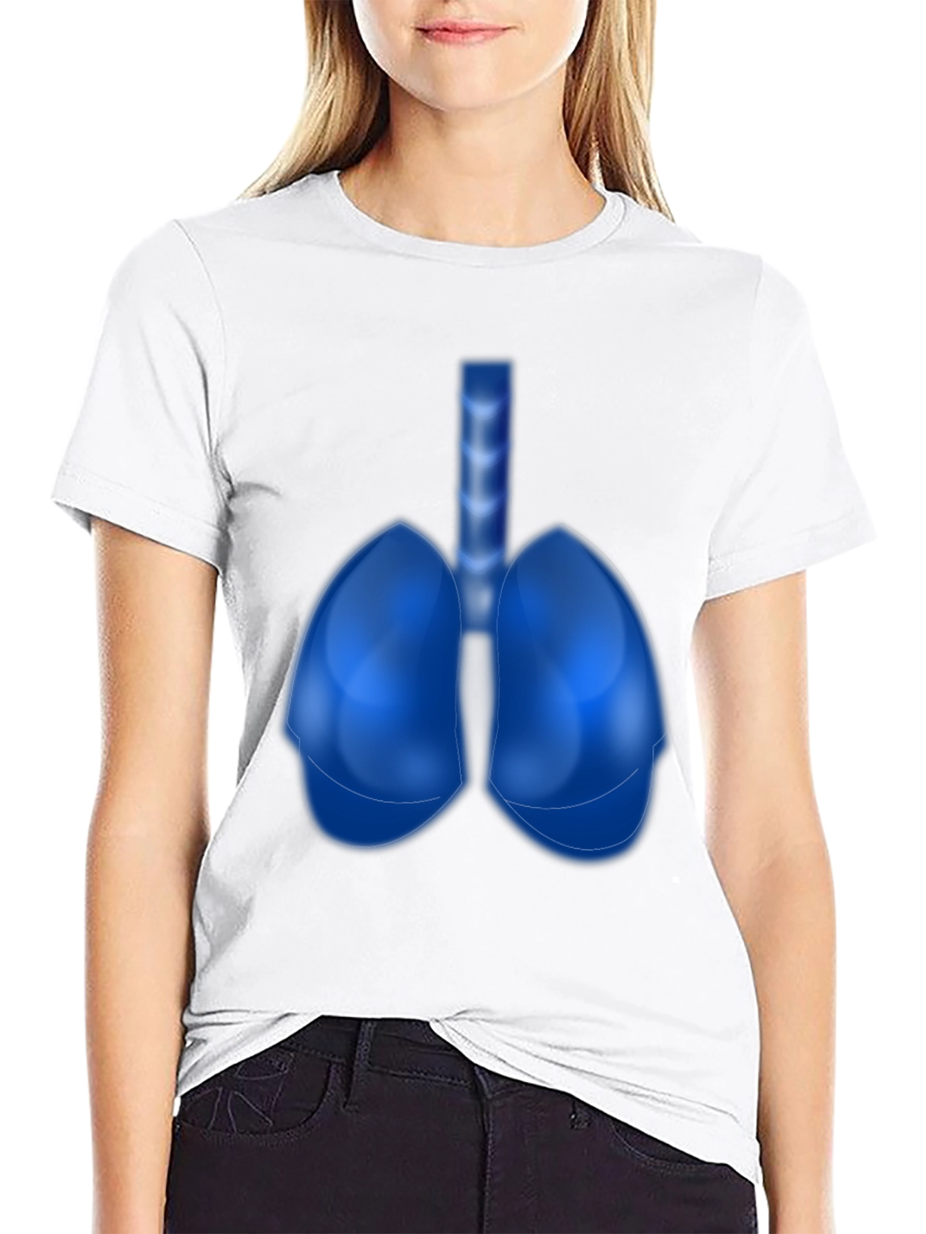 Anatomical Lungs Graphic Tee - Unique Design!