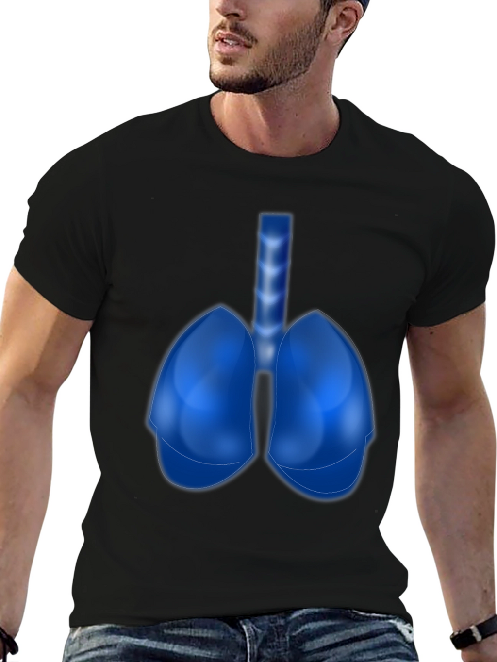 Anatomical Lungs Graphic Tee - Unique Design!