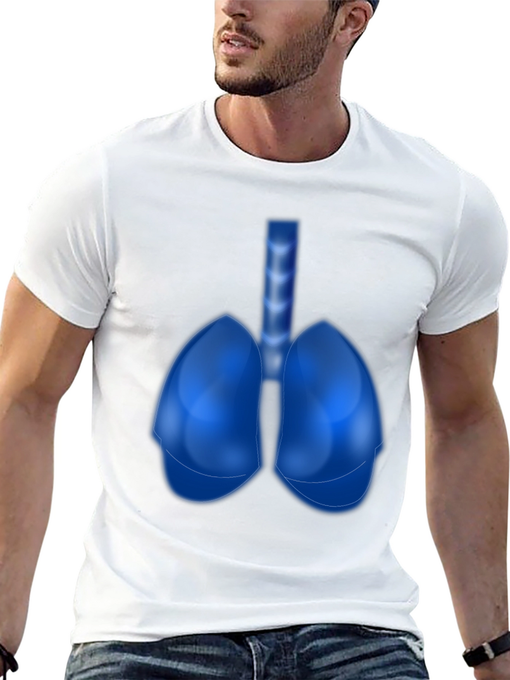 Anatomical Lungs Graphic Tee - Unique Design!