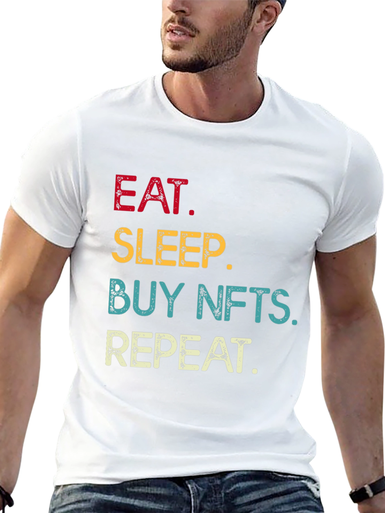 Eat Sleep Buy NFTs Repeat Black T-Shirt
