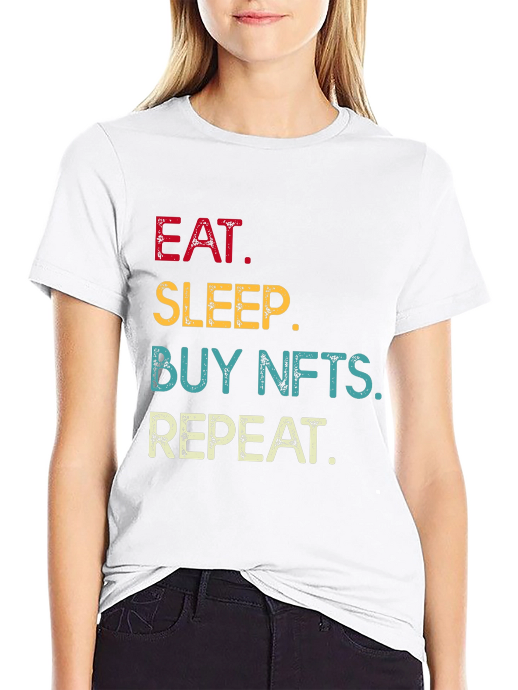 Eat Sleep Buy NFTs Repeat Black T-Shirt