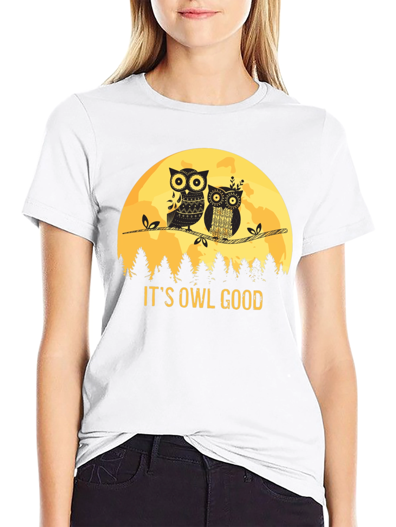 Its Owl Good T-Shirt - Black Tee