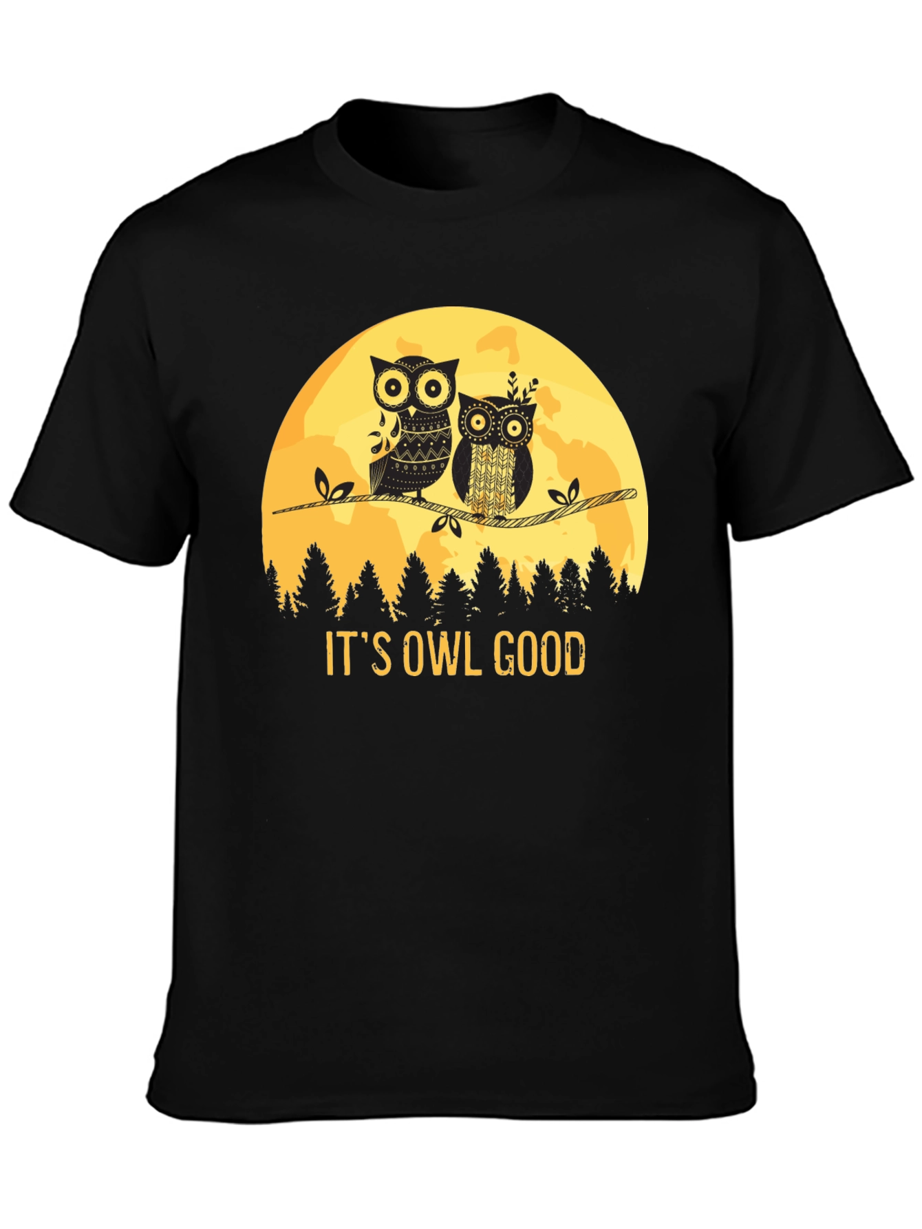 Its Owl Good T-Shirt - Black Tee