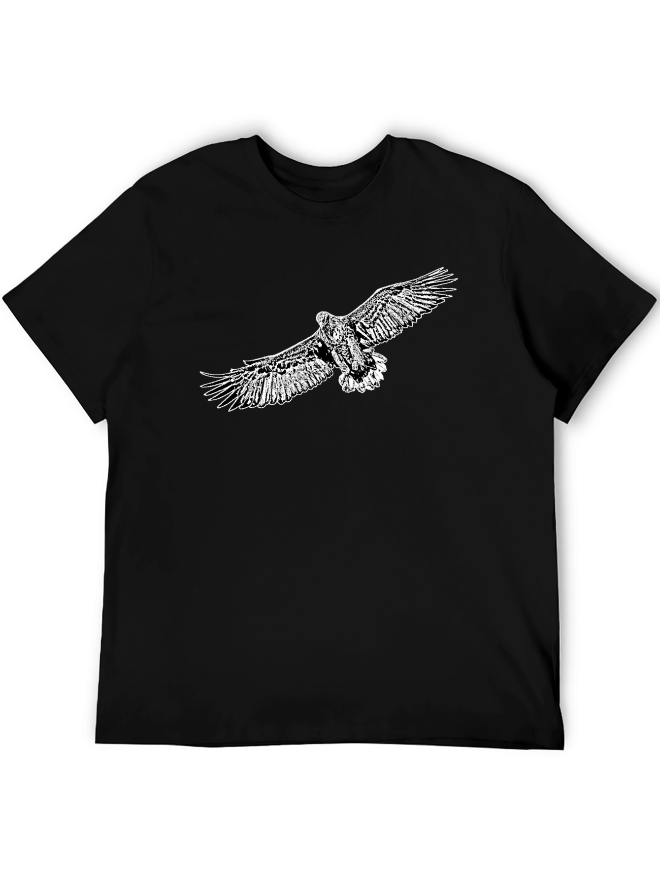 Mens Black Eagle Graphic Tee